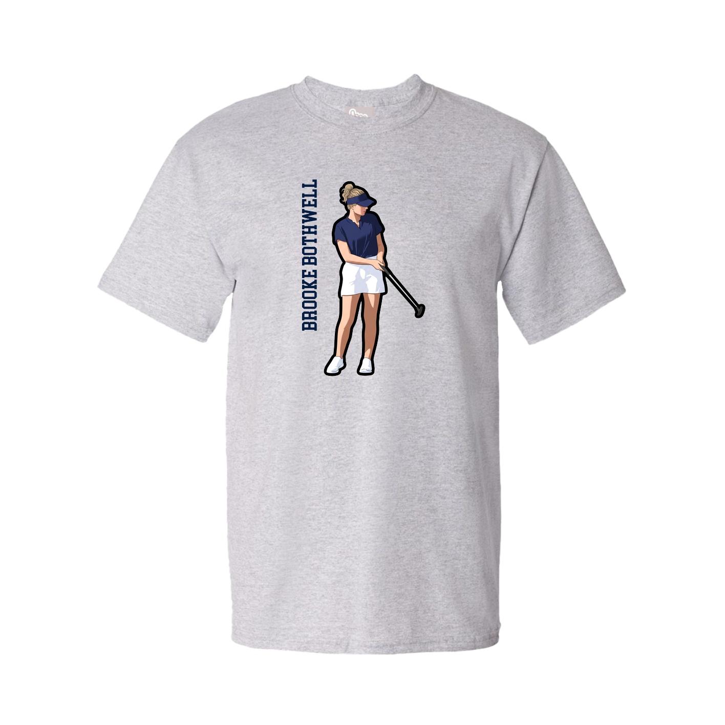 Youth Tee — Name Vertical in Grey