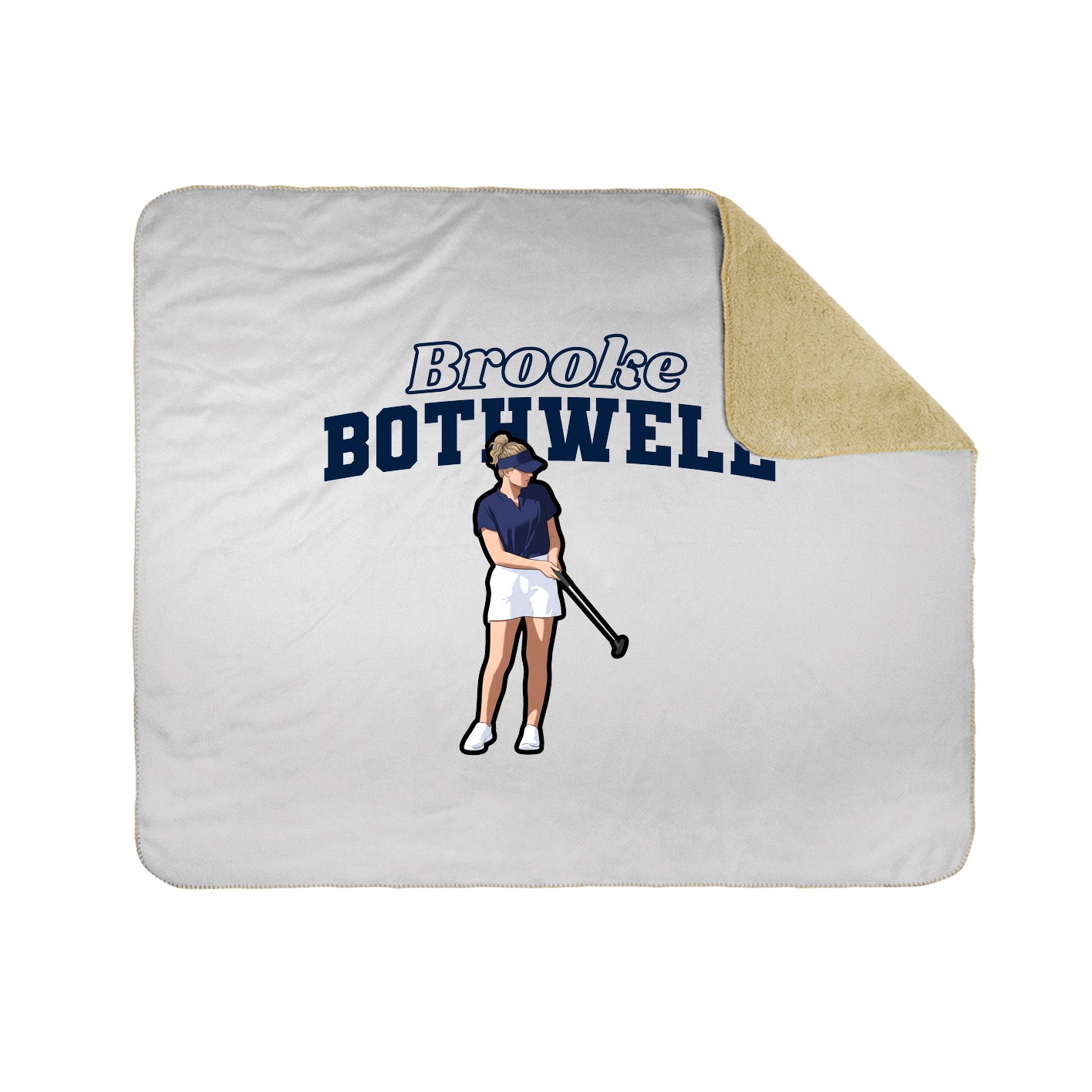 Throw Blanket — Name Arch in White