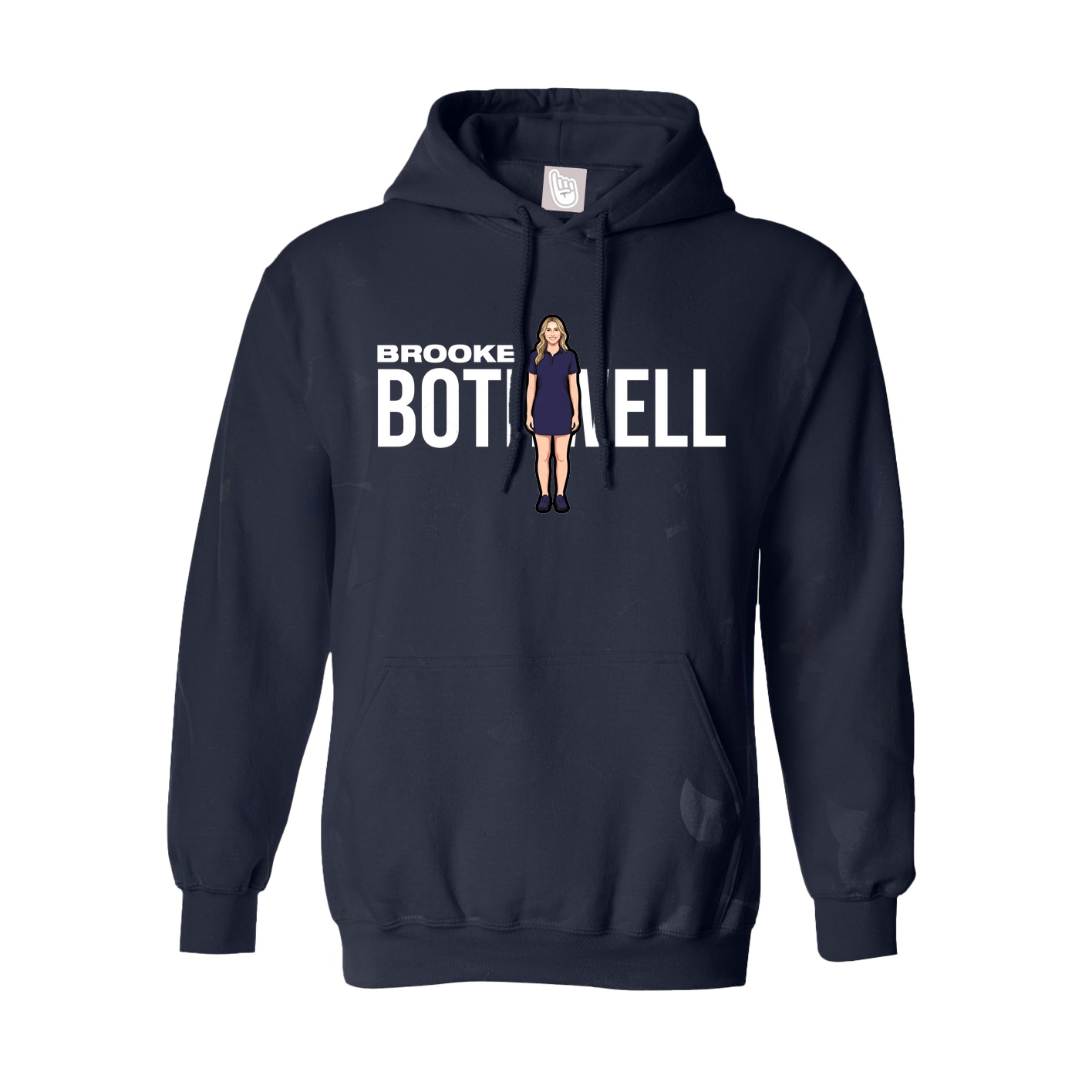 Youth Hoodie — Player Name in Navy