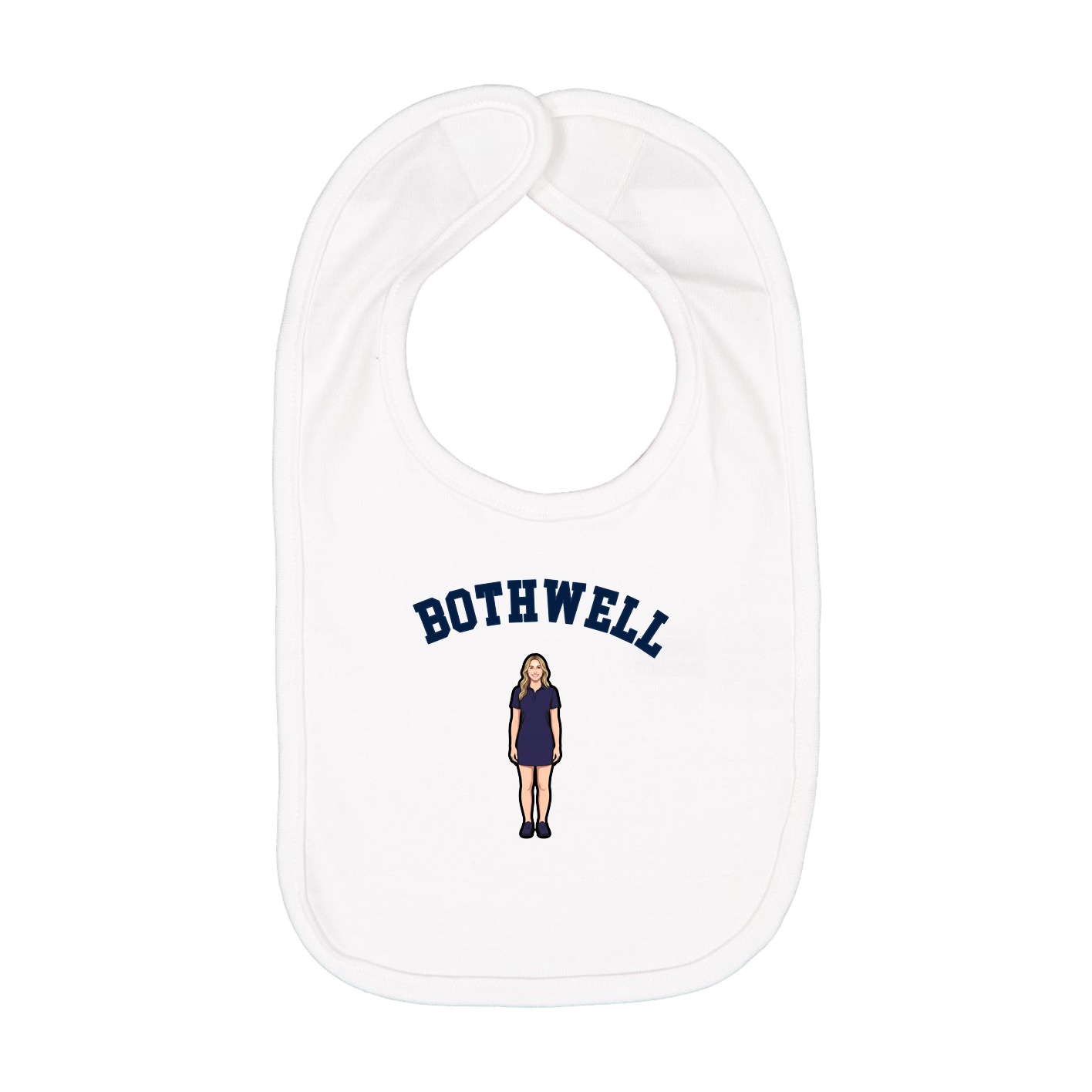 Infant Bib — Shirsey Arch in White