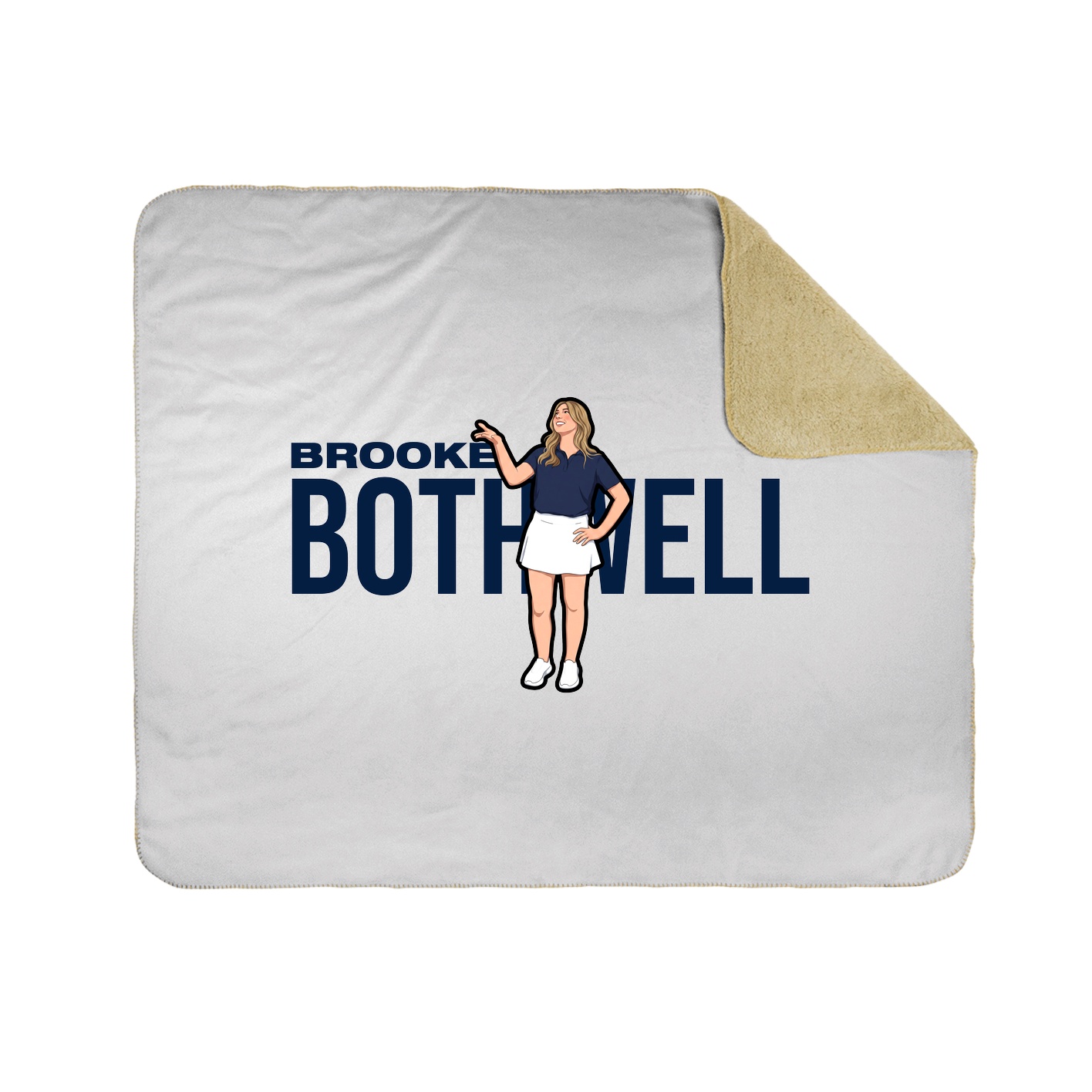 Throw Blanket — Player Name in White