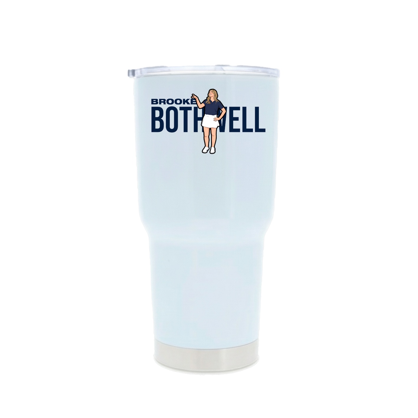 30oz Stainless Steel Tumbler — Player Name in White
