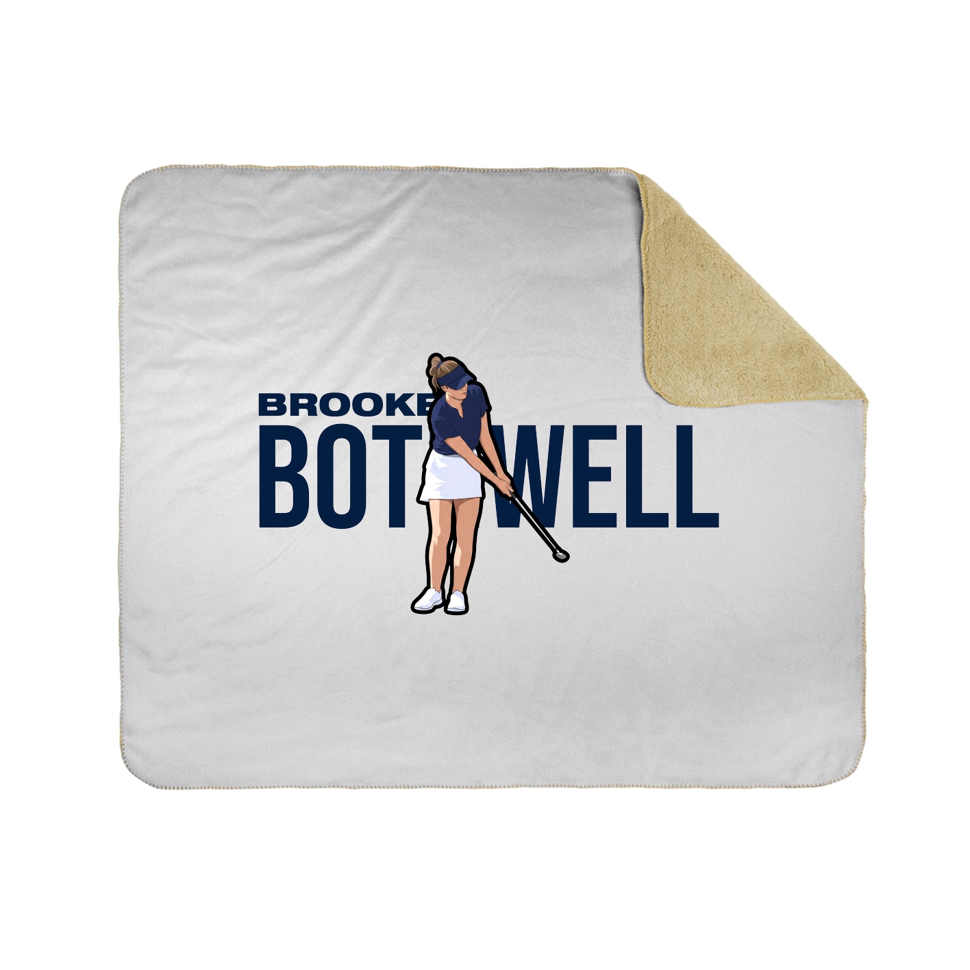 Throw Blanket — Player Name in White