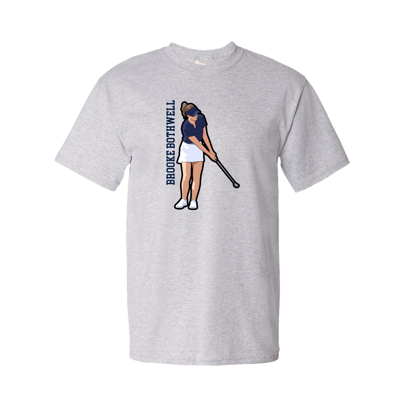 Tee — Name Vertical in Grey