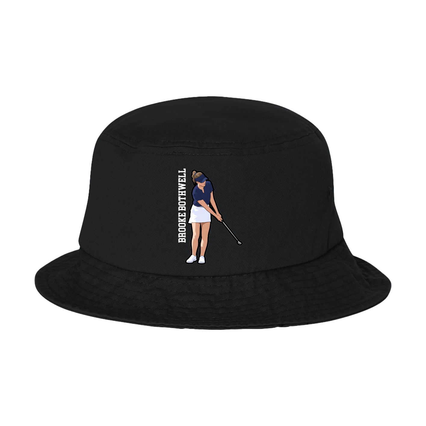 Bucket Cap — Name Vertical in Black