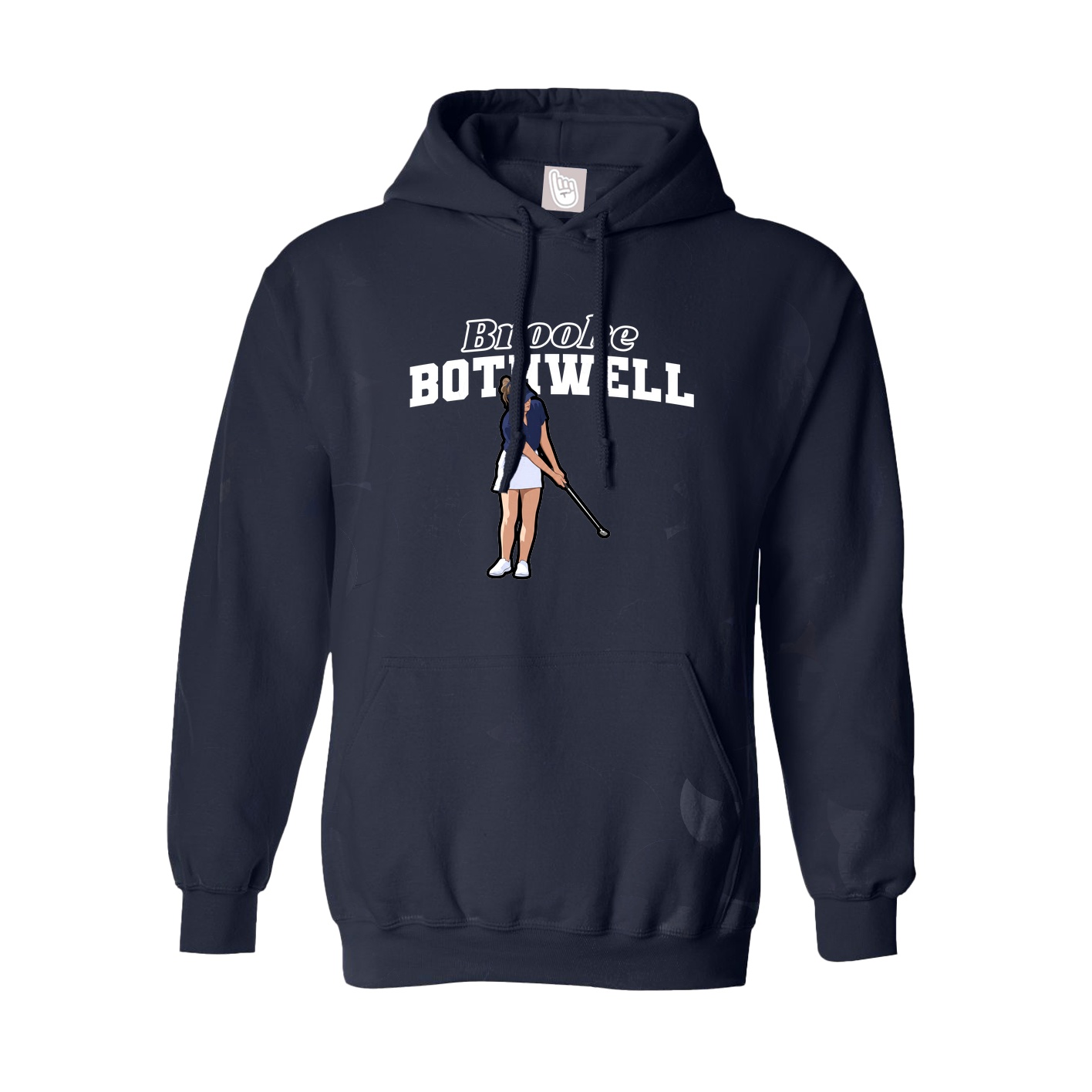 Youth Hoodie — Name Arch in Navy