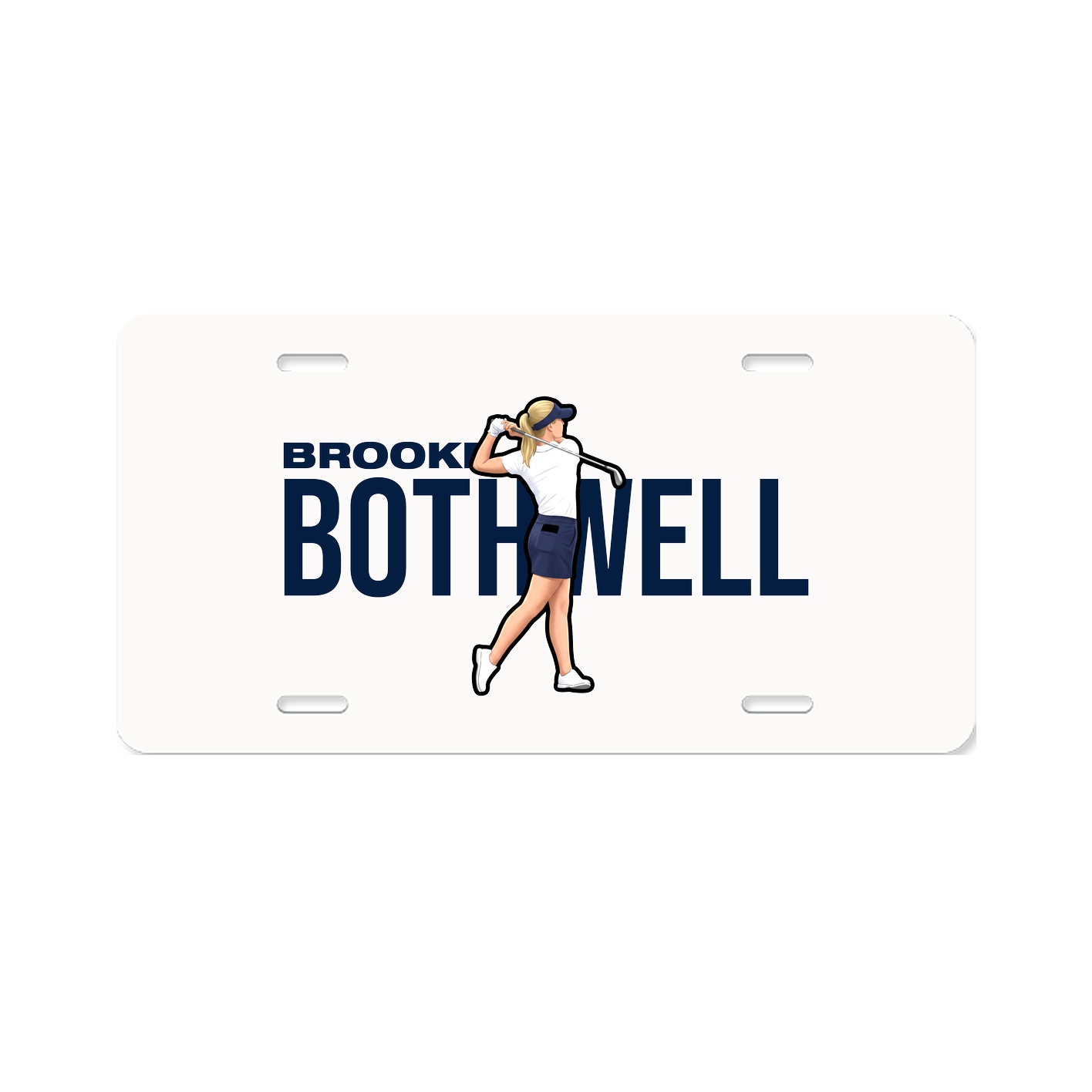 License Plate — Player Name in Classic