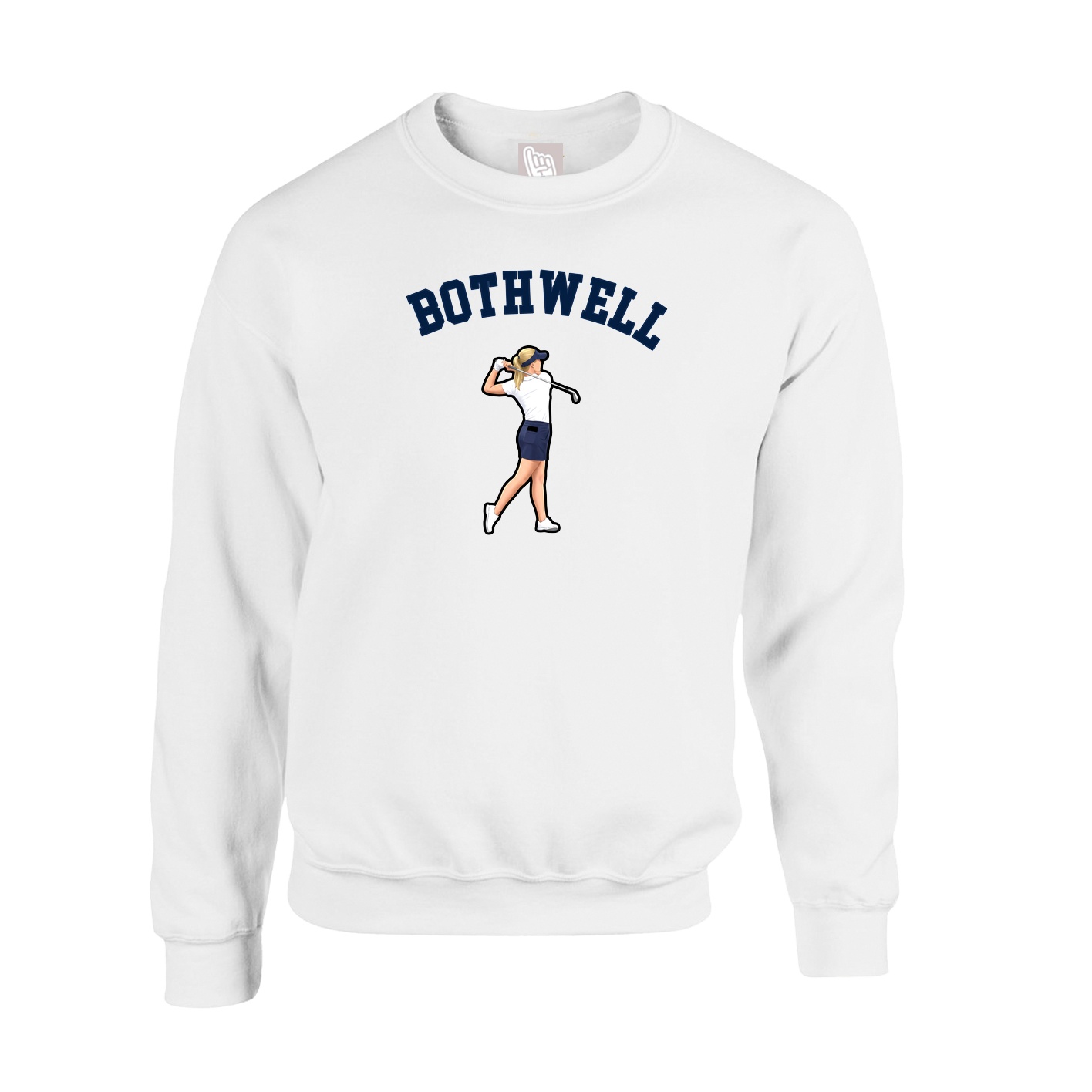 Fleece Crew — Shirsey Arch in White