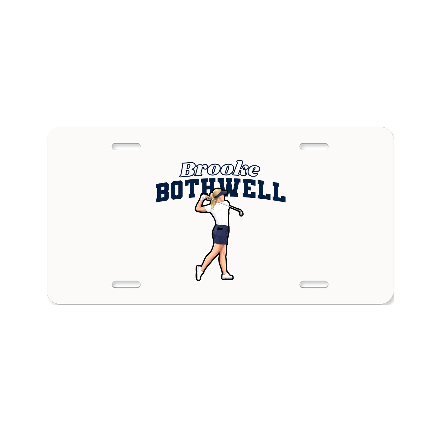 License Plate — Name Arch in Classic