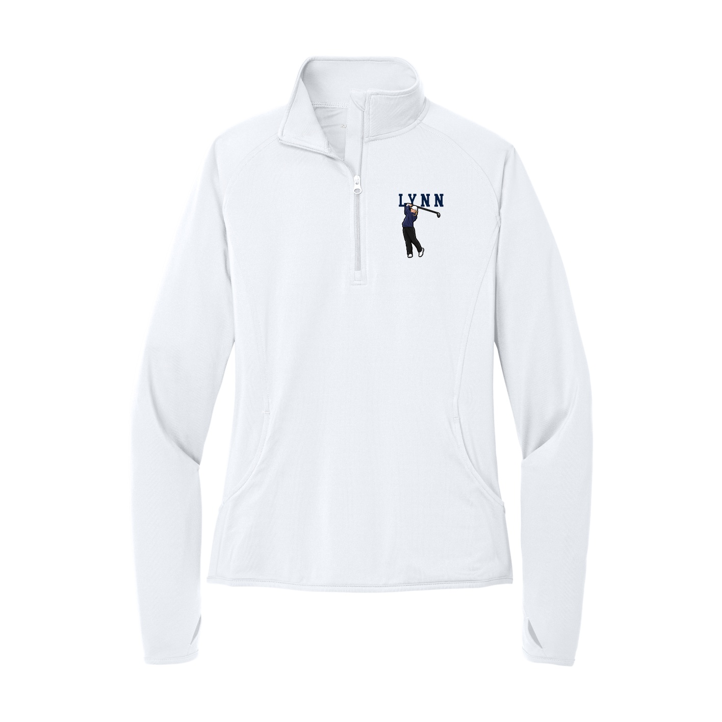 Women's Q-Zip Pullover — Shirsey in White