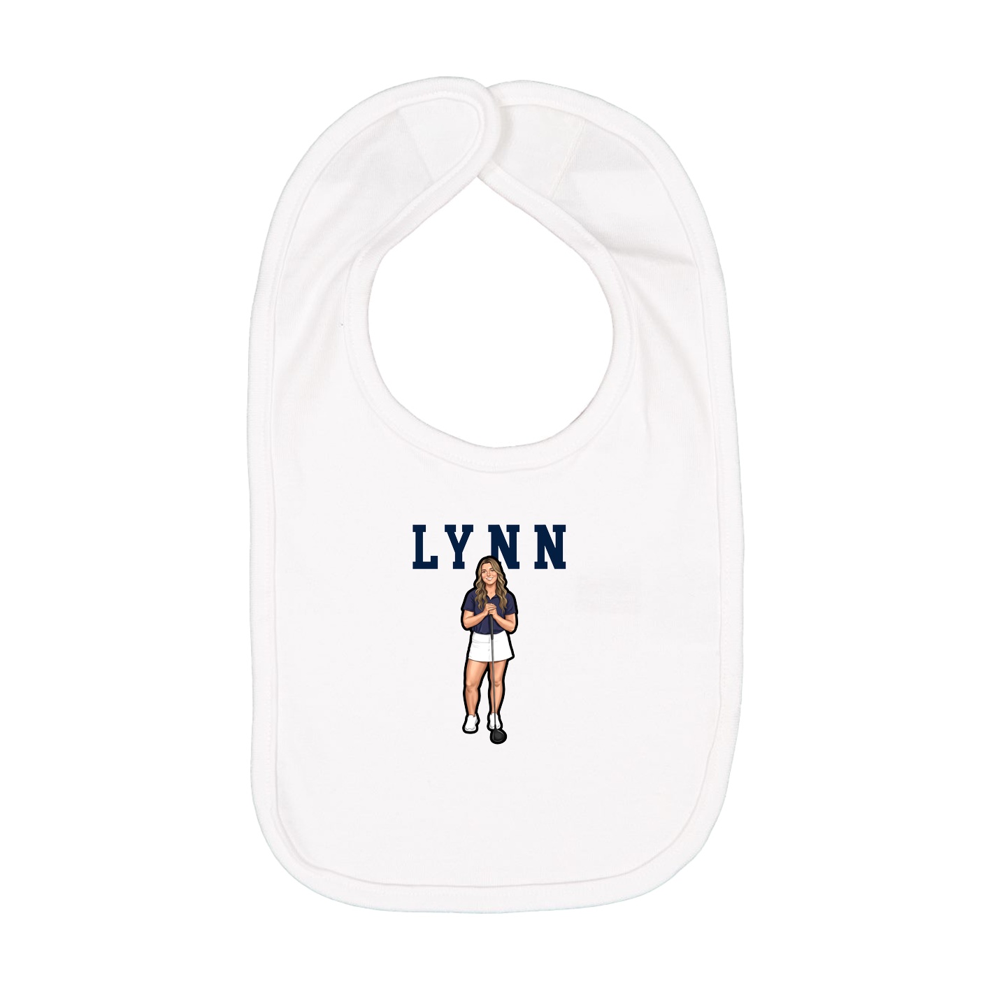 Infant Bib — Shirsey in White