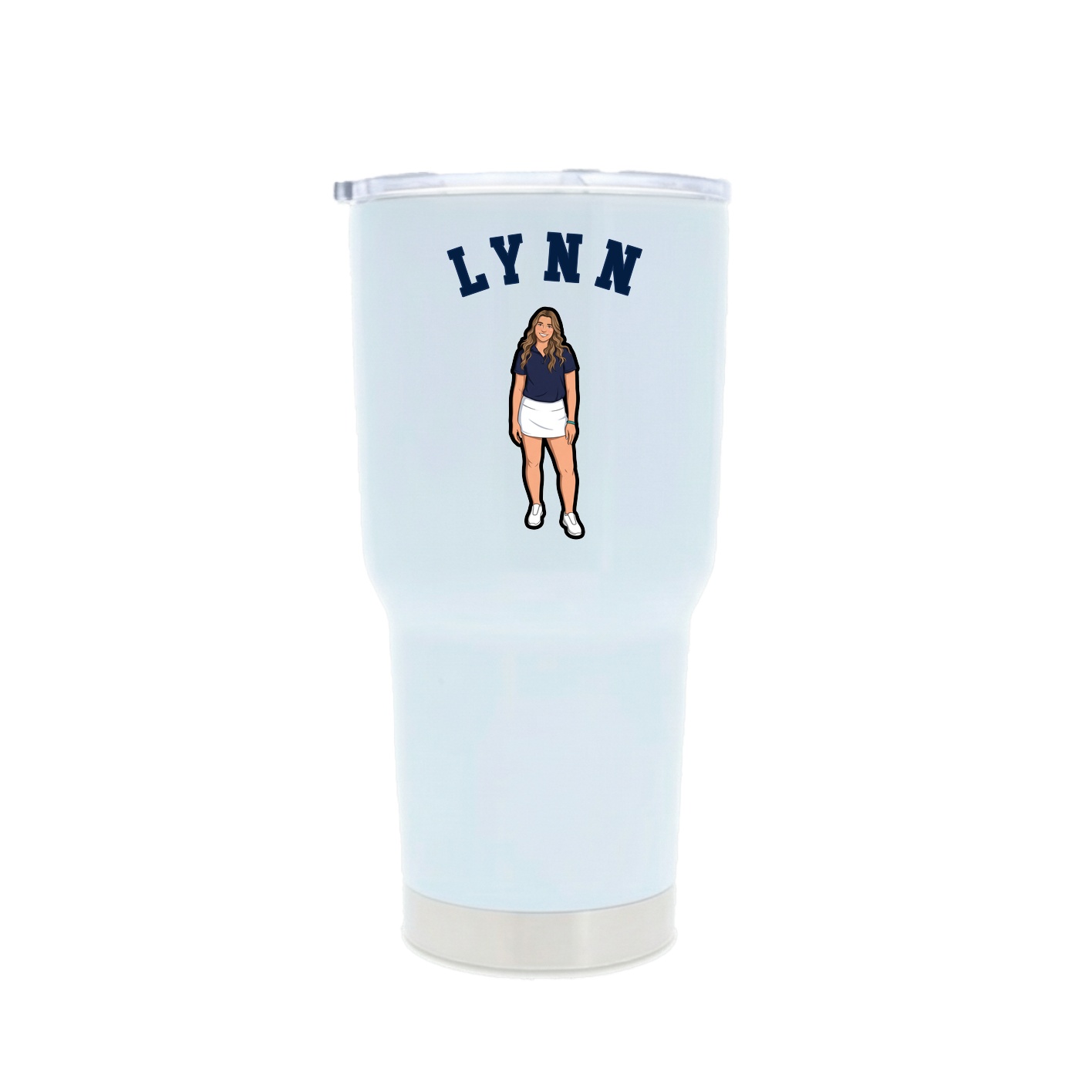 30oz Stainless Steel Tumbler — Shirsey Arch in White