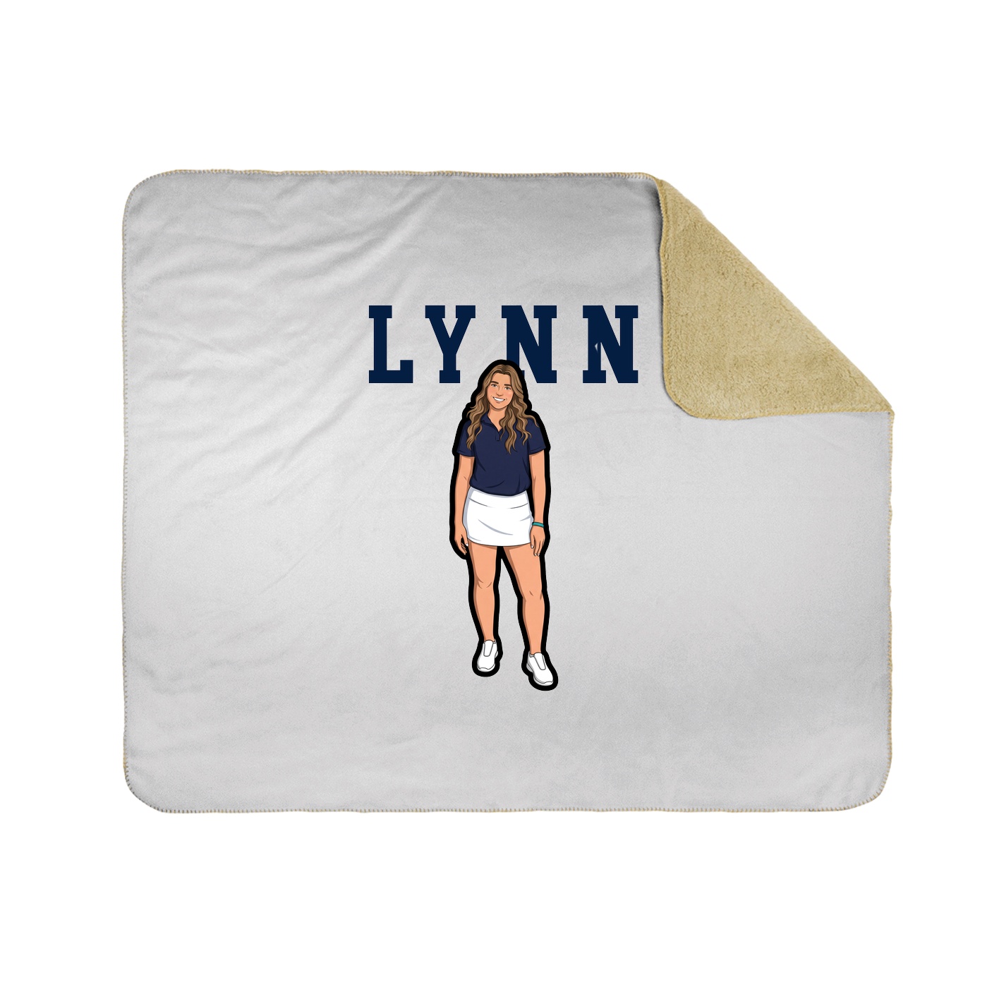 Throw Blanket — Shirsey in White