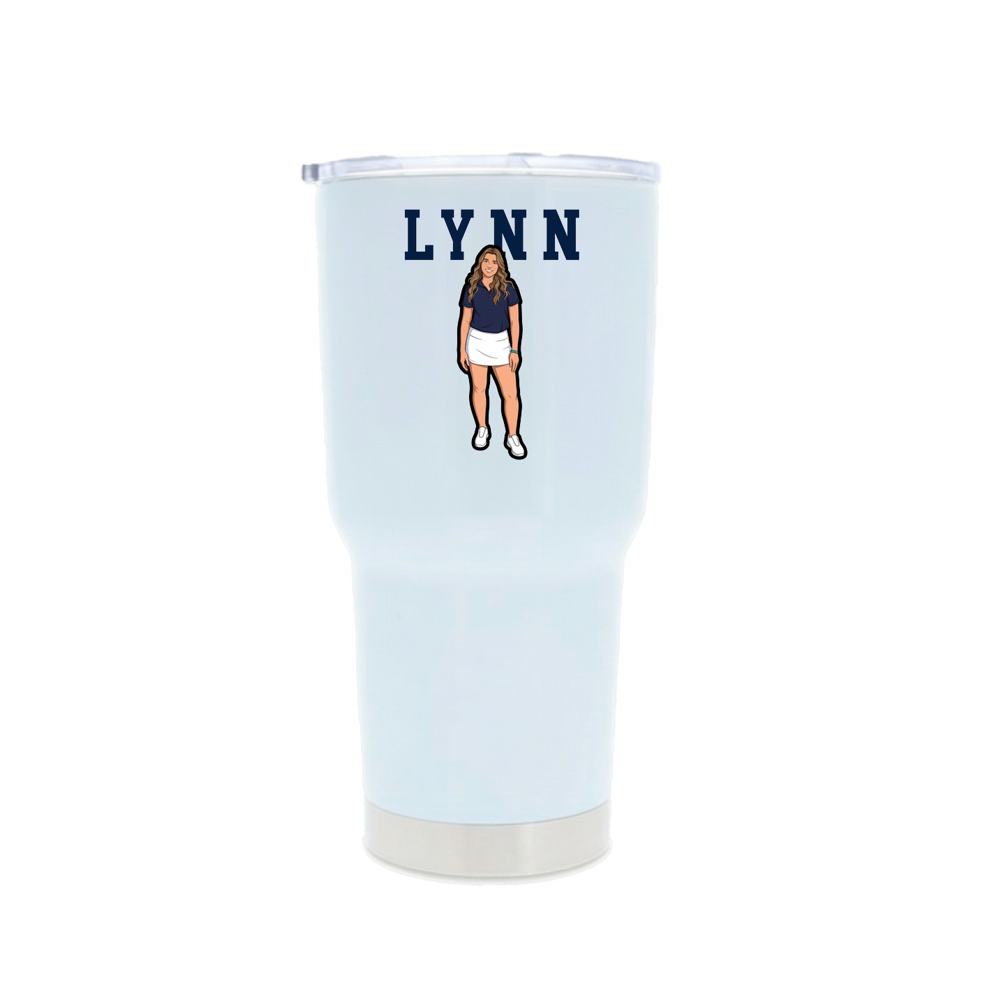30oz Stainless Steel Tumbler — Shirsey in White