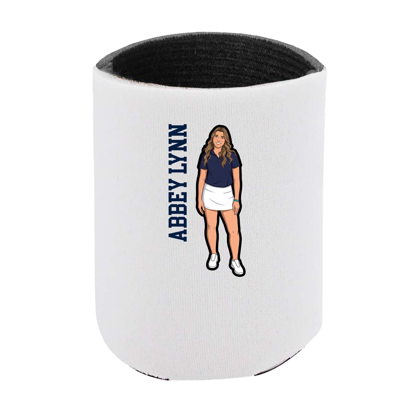 Can Holder — Name Vertical in White