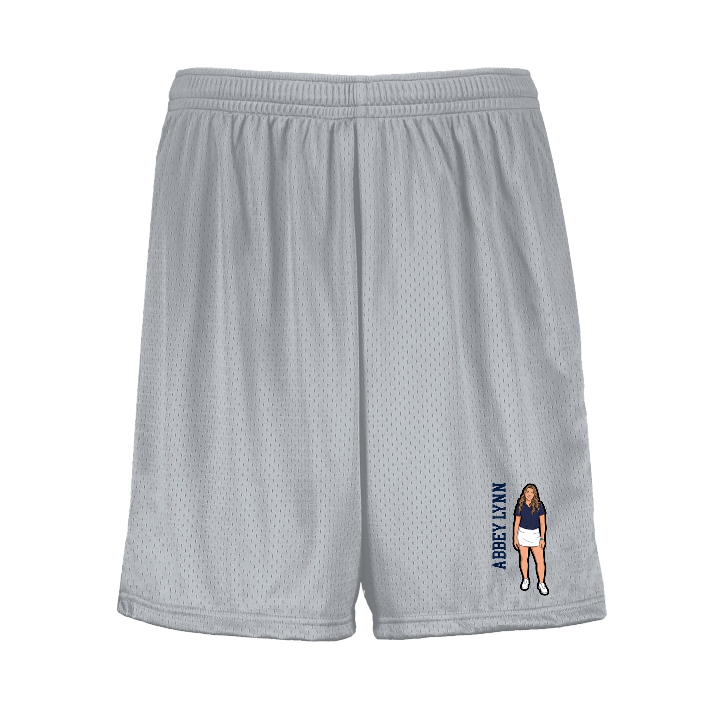 Shorts — Name Vertical in Silver