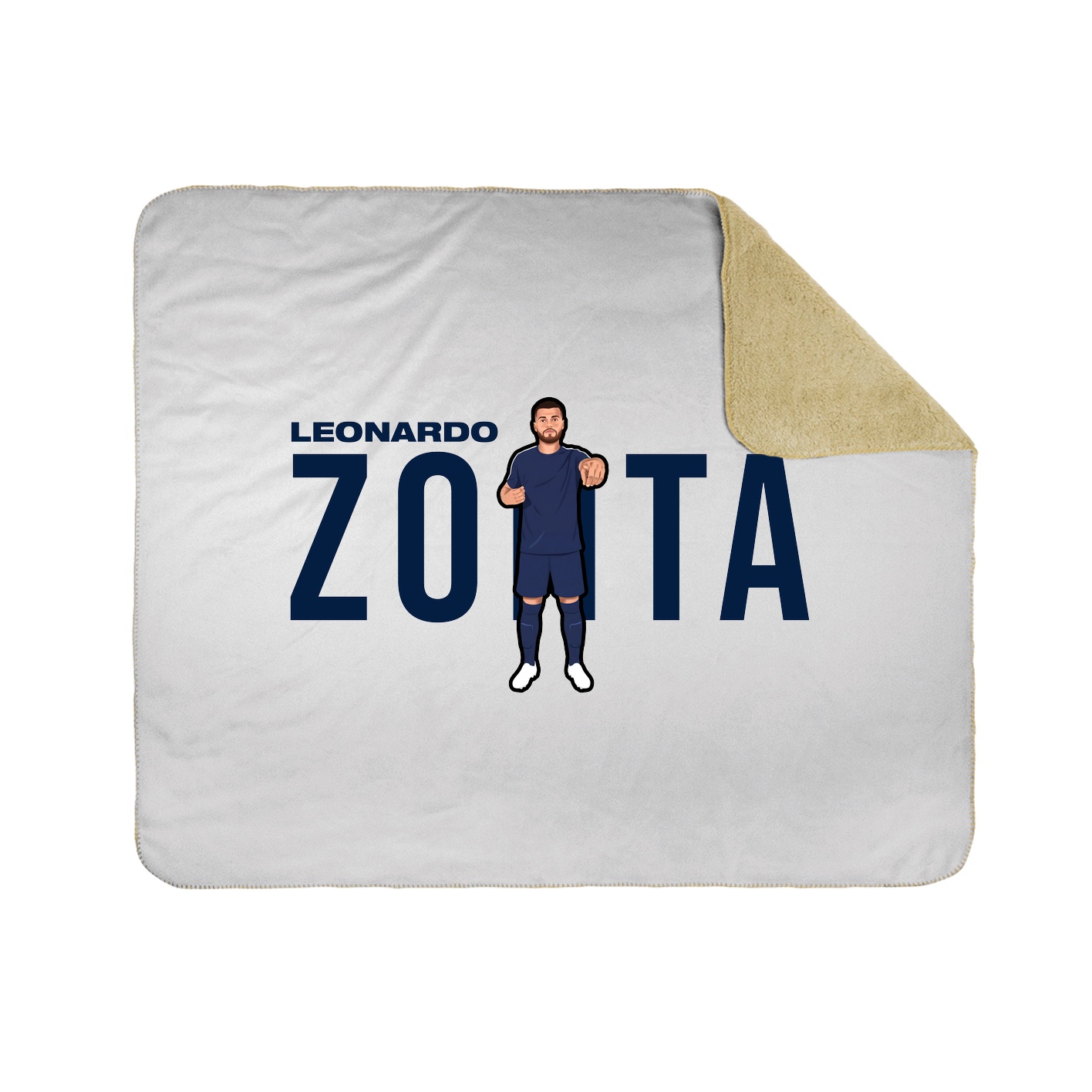 Throw Blanket — Player Name in White
