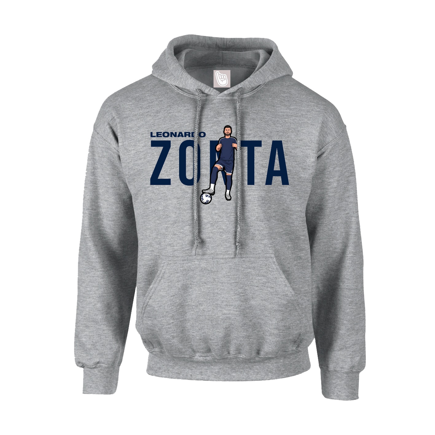 Youth Hoodie — Player Name in Grey