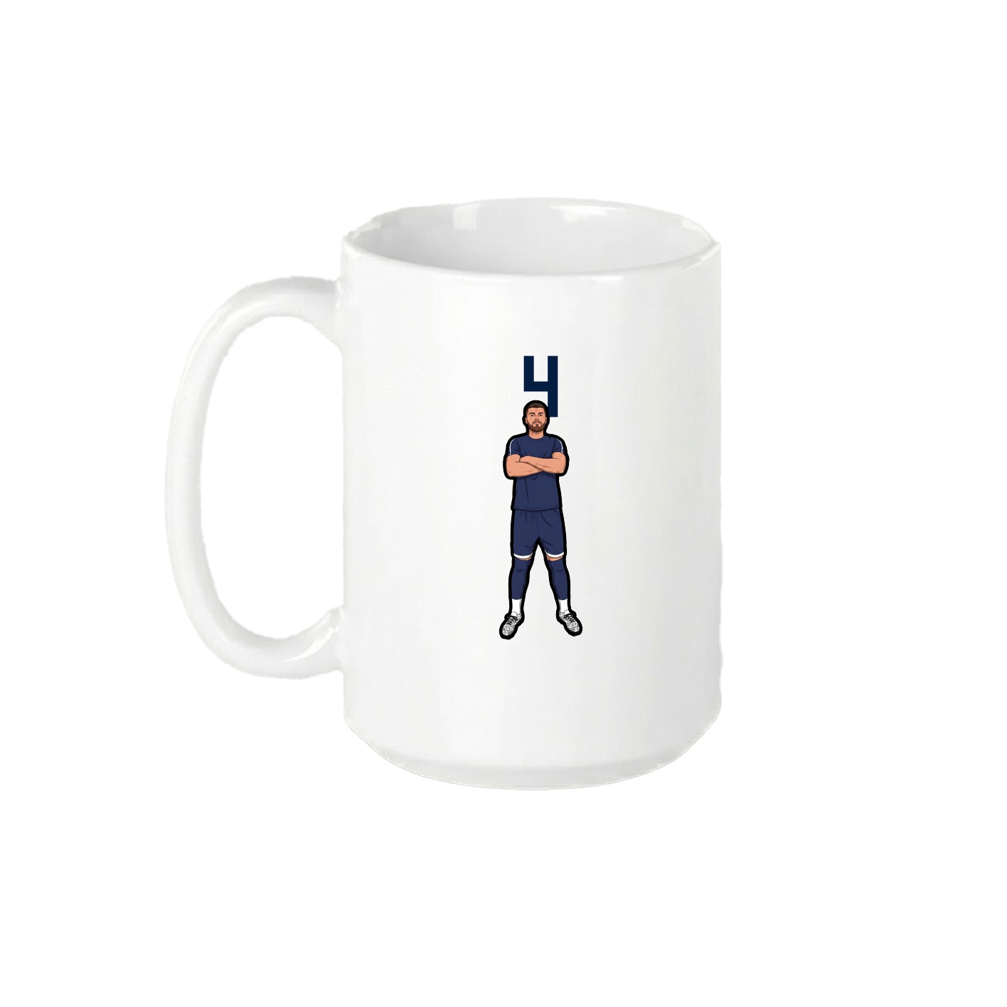 15oz Coffee Mug — Number Top in White