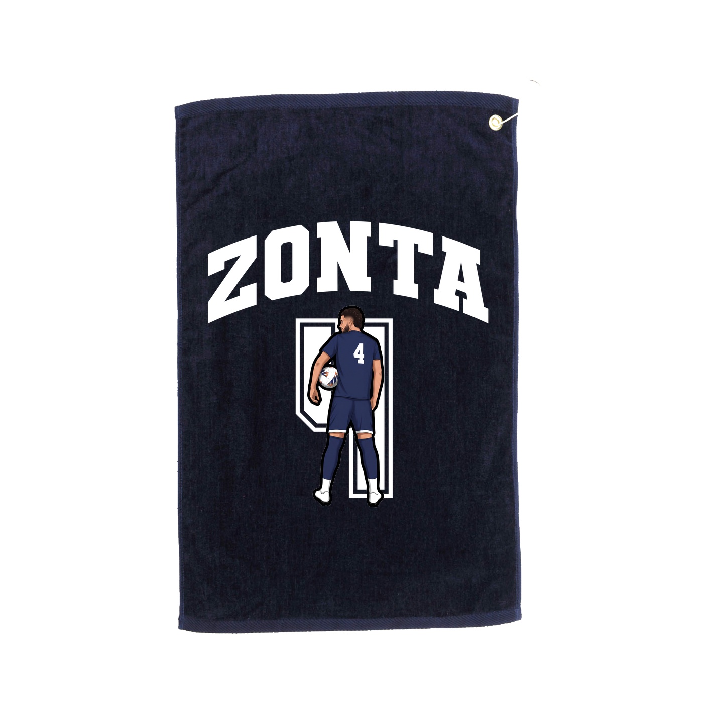 Golf Towel — Number in Navy