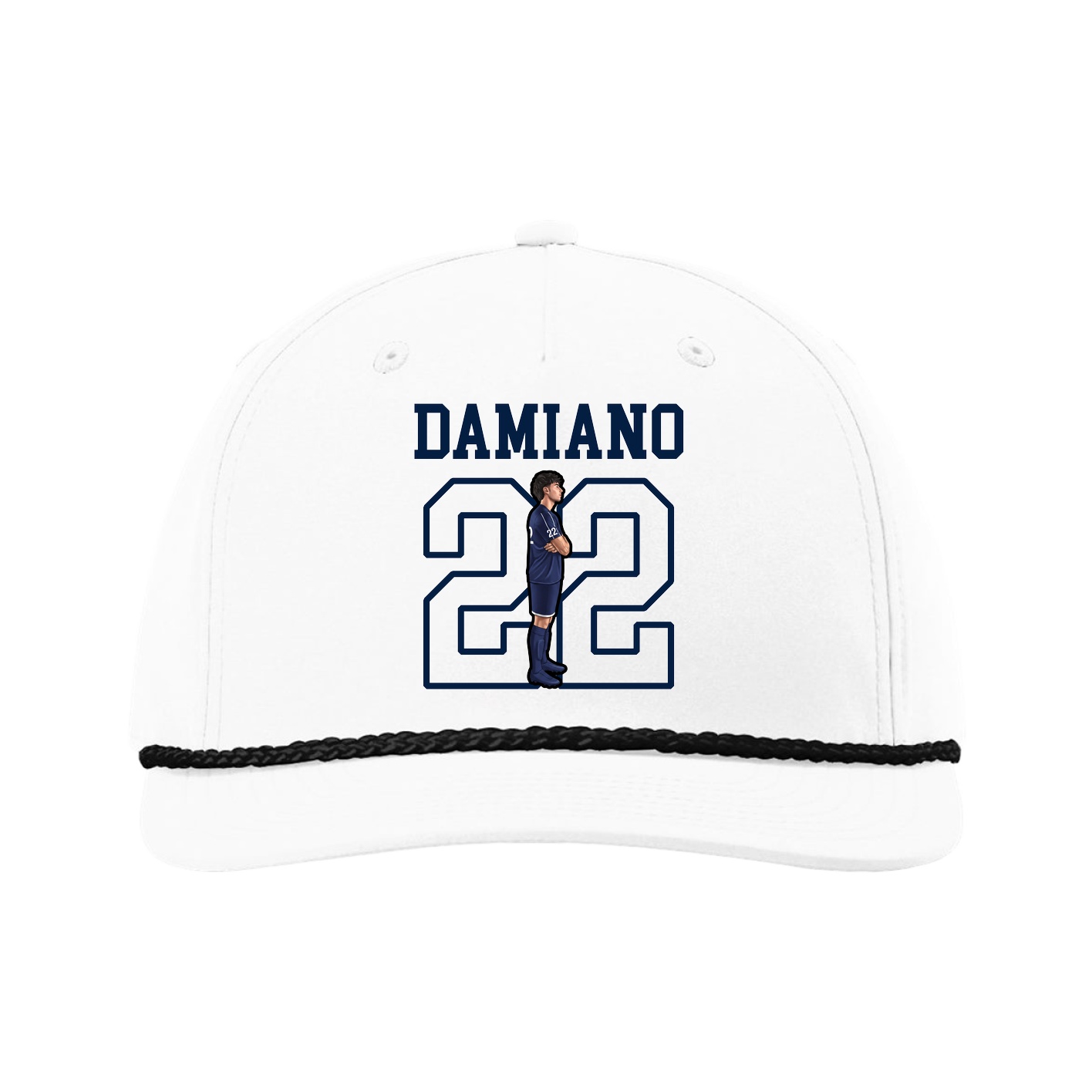 Five-Panel Classic Rope Cap — Shirsey in White