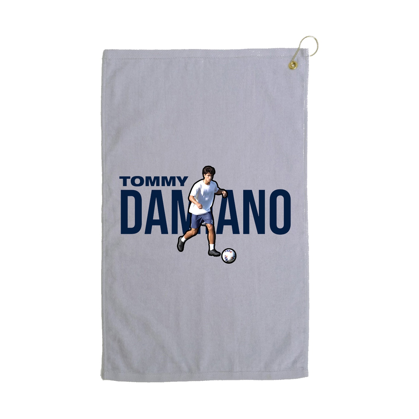 Golf Towel — Player Name in Grey
