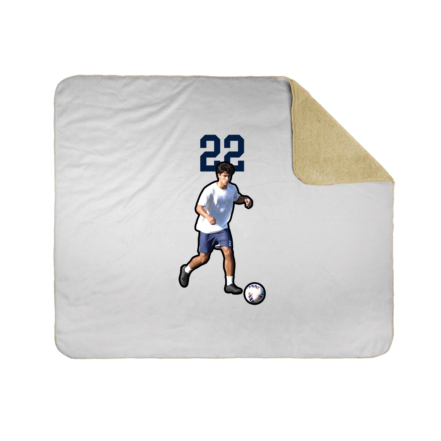 Throw Blanket — Number Top in White