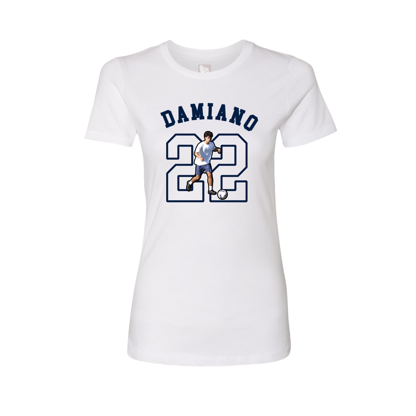 Fitted Women's Tee — Shirsey Arch in White
