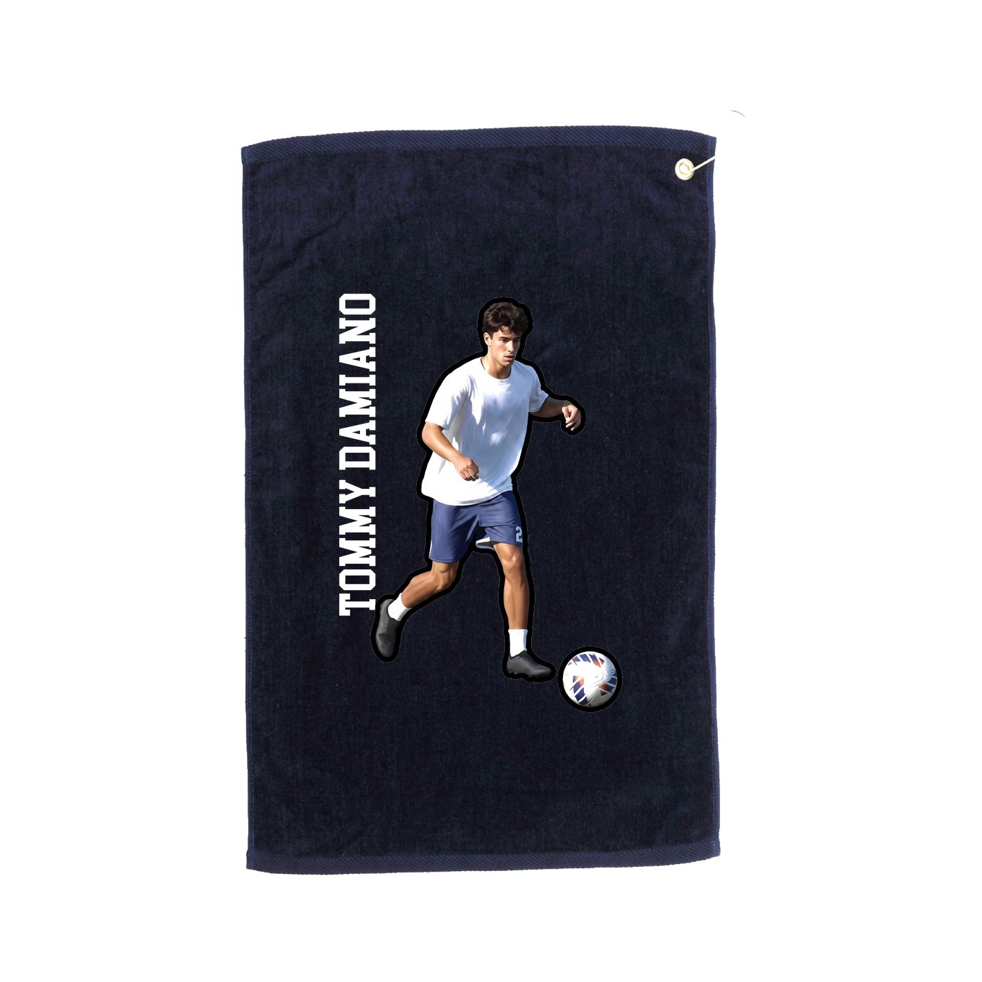 Golf Towel — Name Vertical in Navy