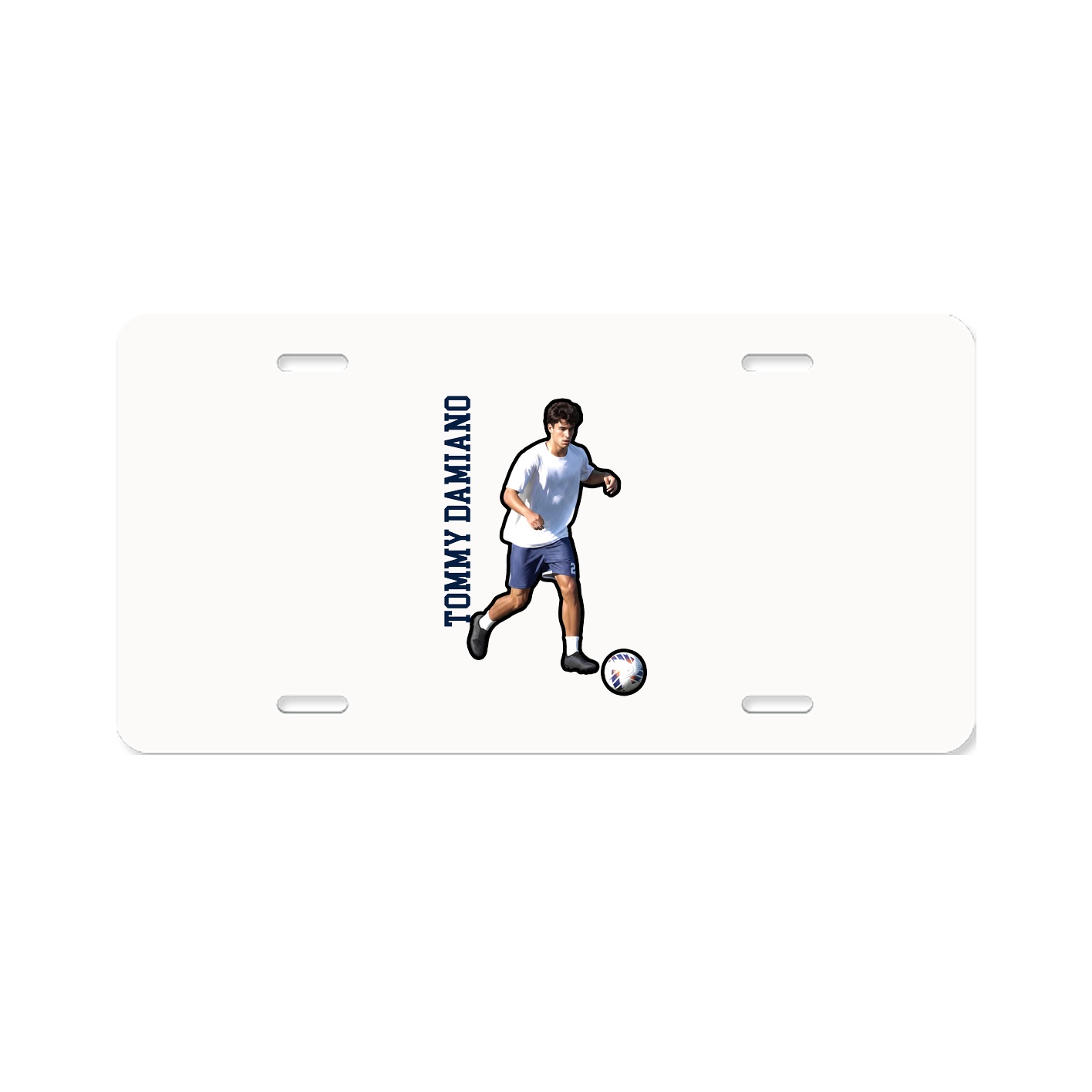 License Plate — Name Vertical in Classic