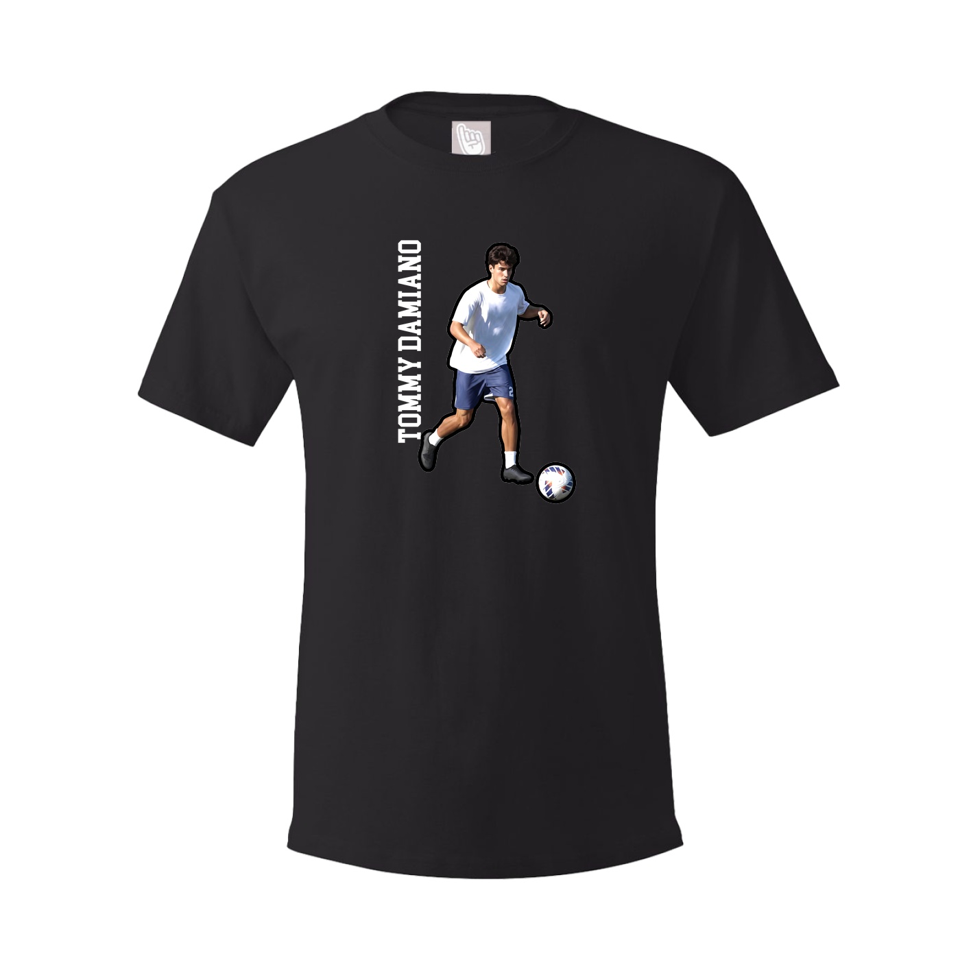 Youth Tee — Name Vertical in Black