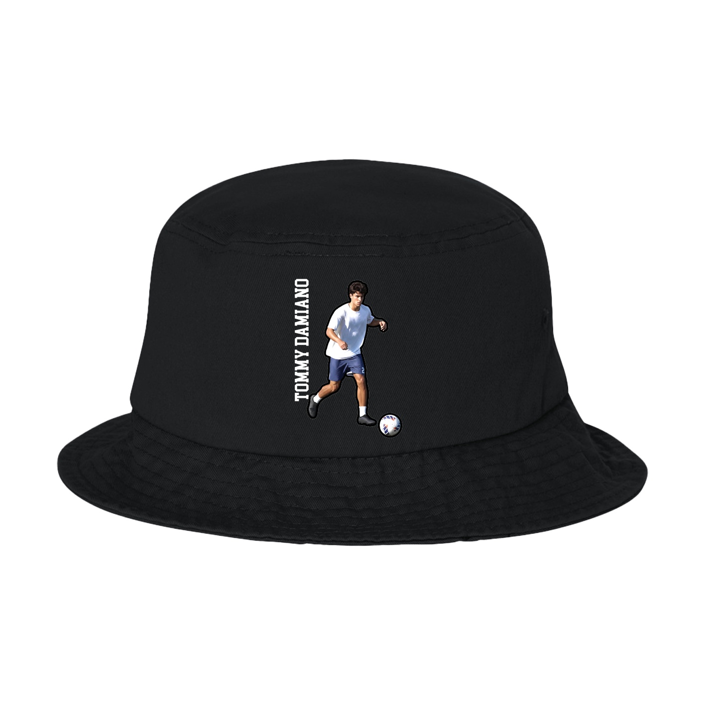 Bucket Cap — Name Vertical in Black