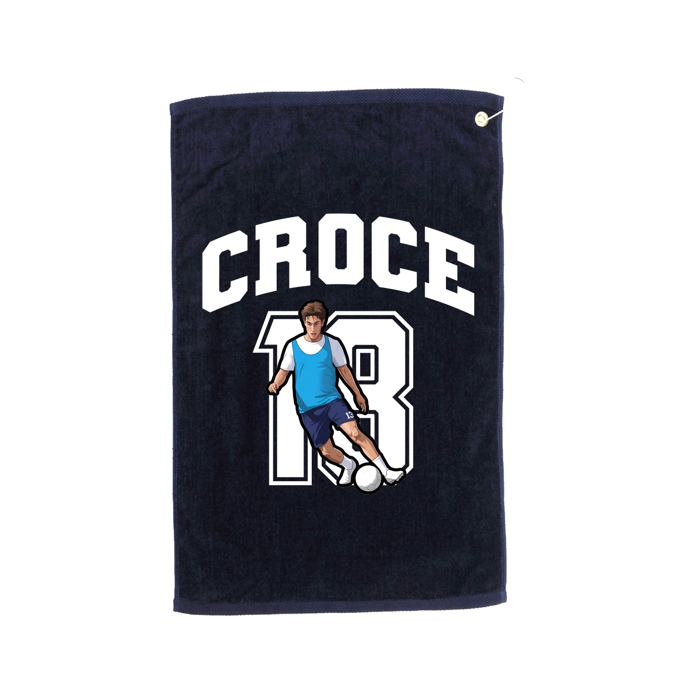 Golf Towel — Number in Navy