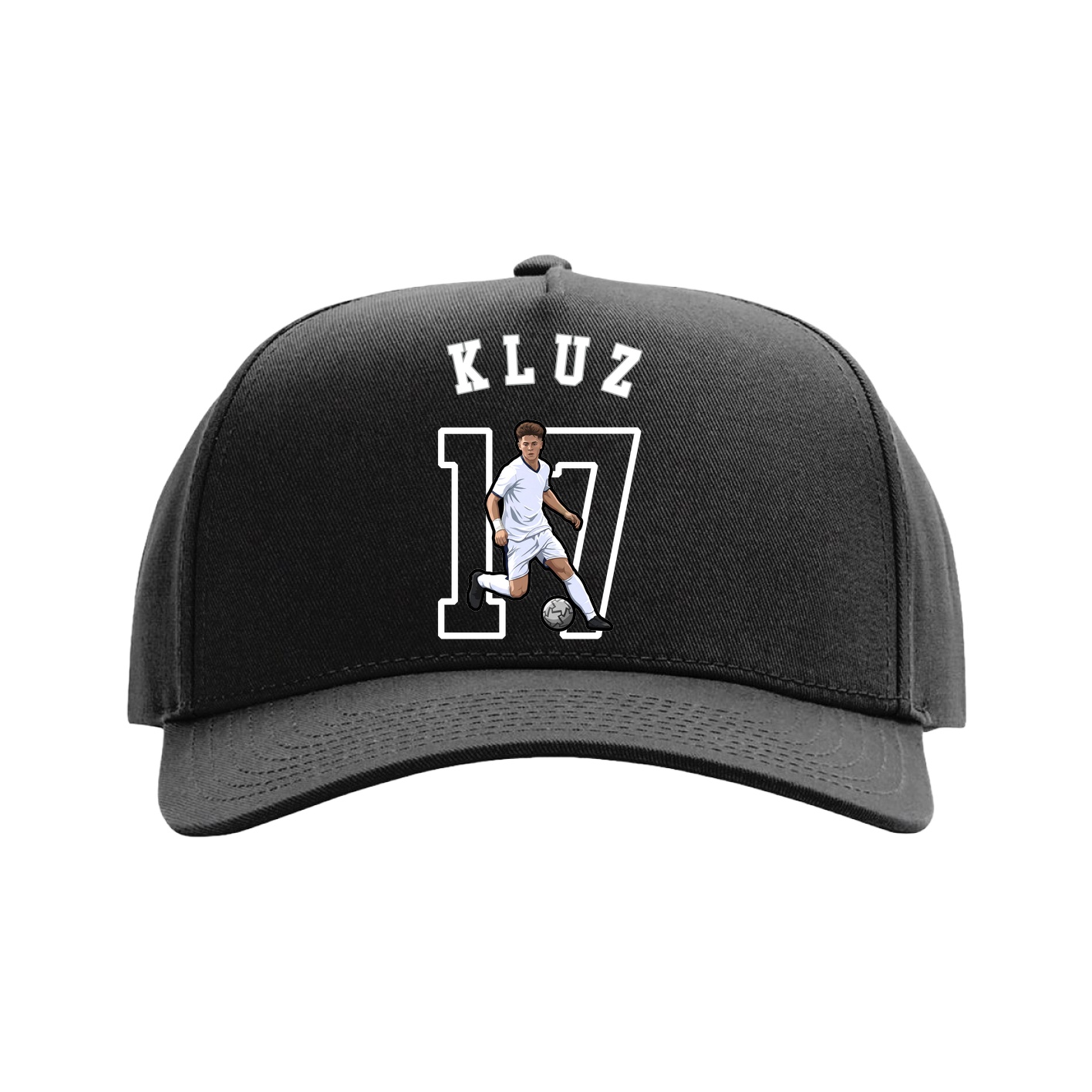 Full Fabric Five-Panel Champ Cap — Shirsey Arch in Black