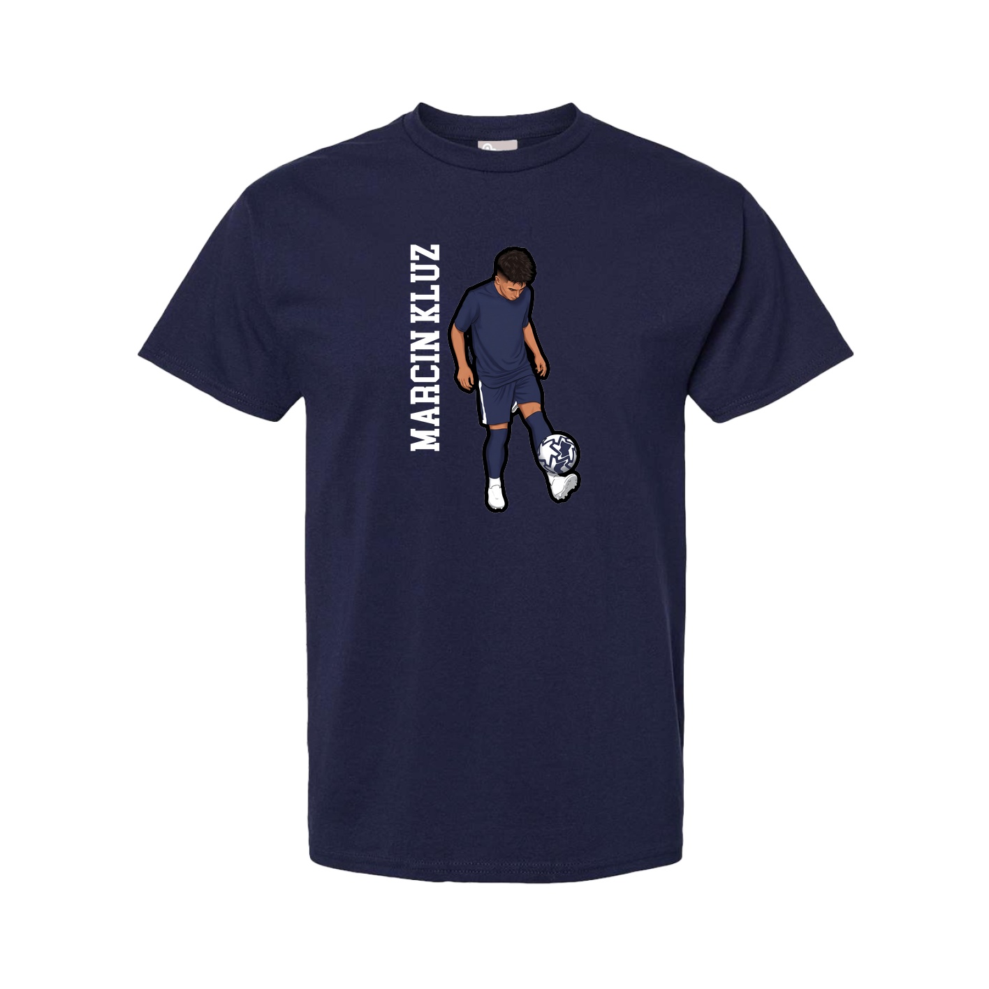 Youth Tee — Name Vertical in Navy