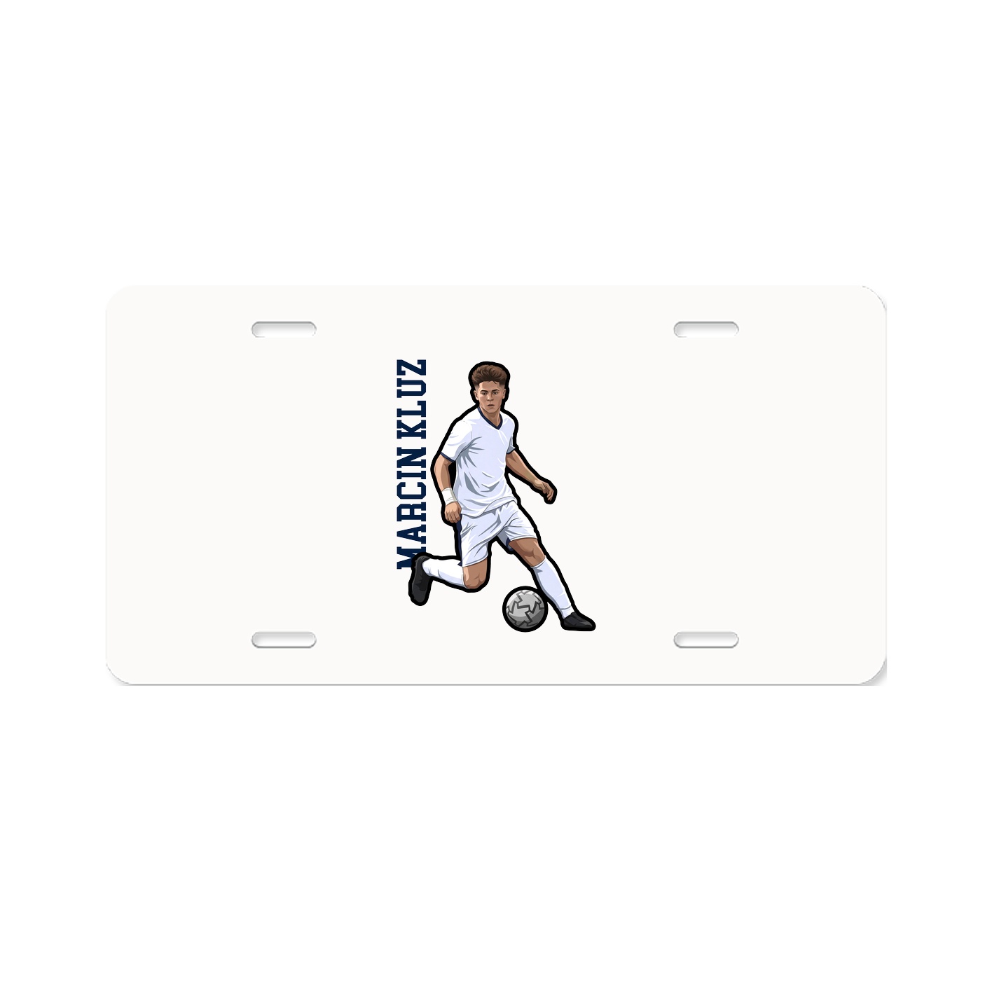 License Plate — Name Vertical in Classic