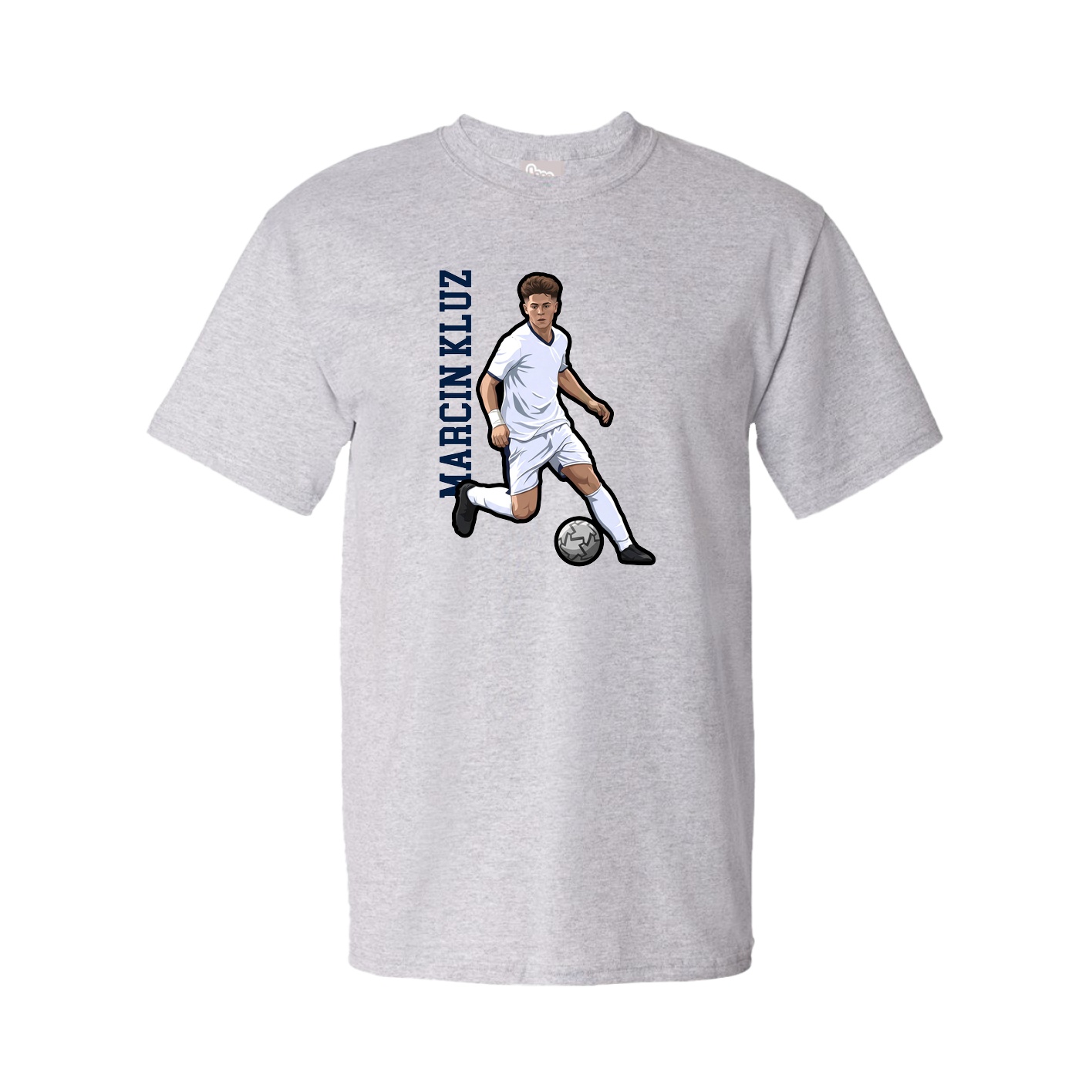 Tee — Name Vertical in Grey