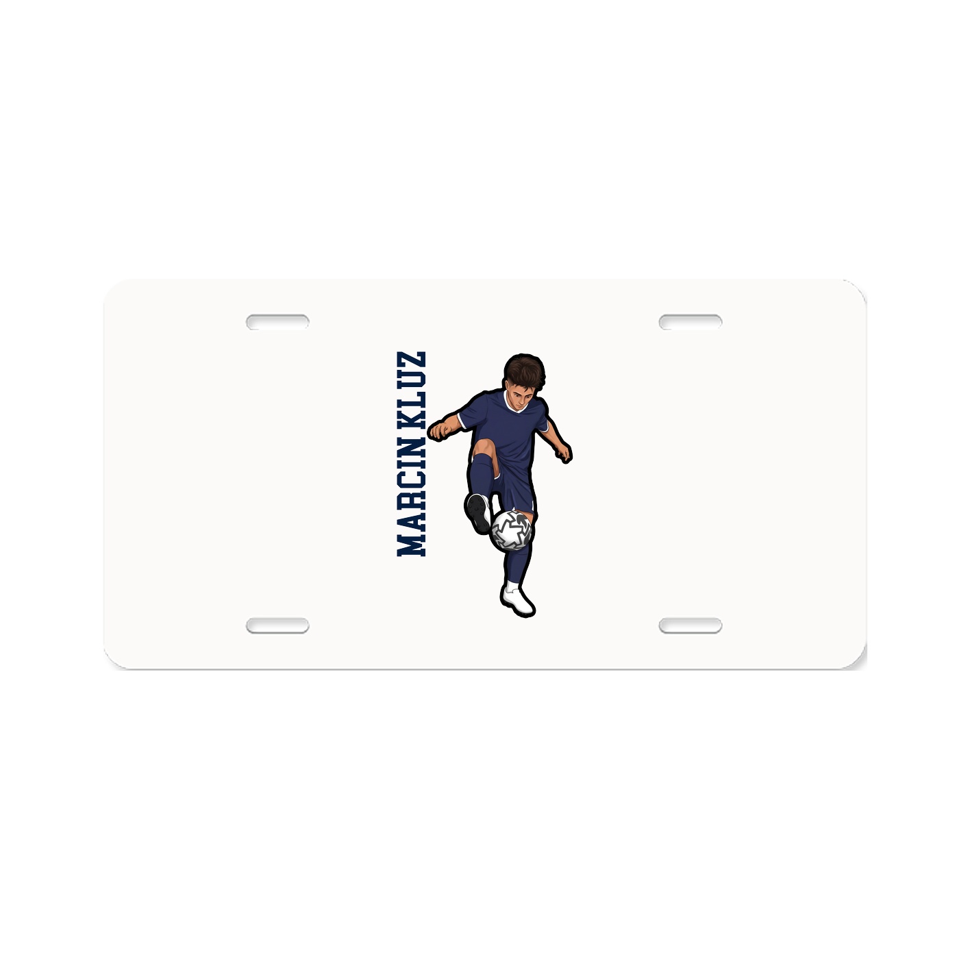 License Plate — Name Vertical in Classic