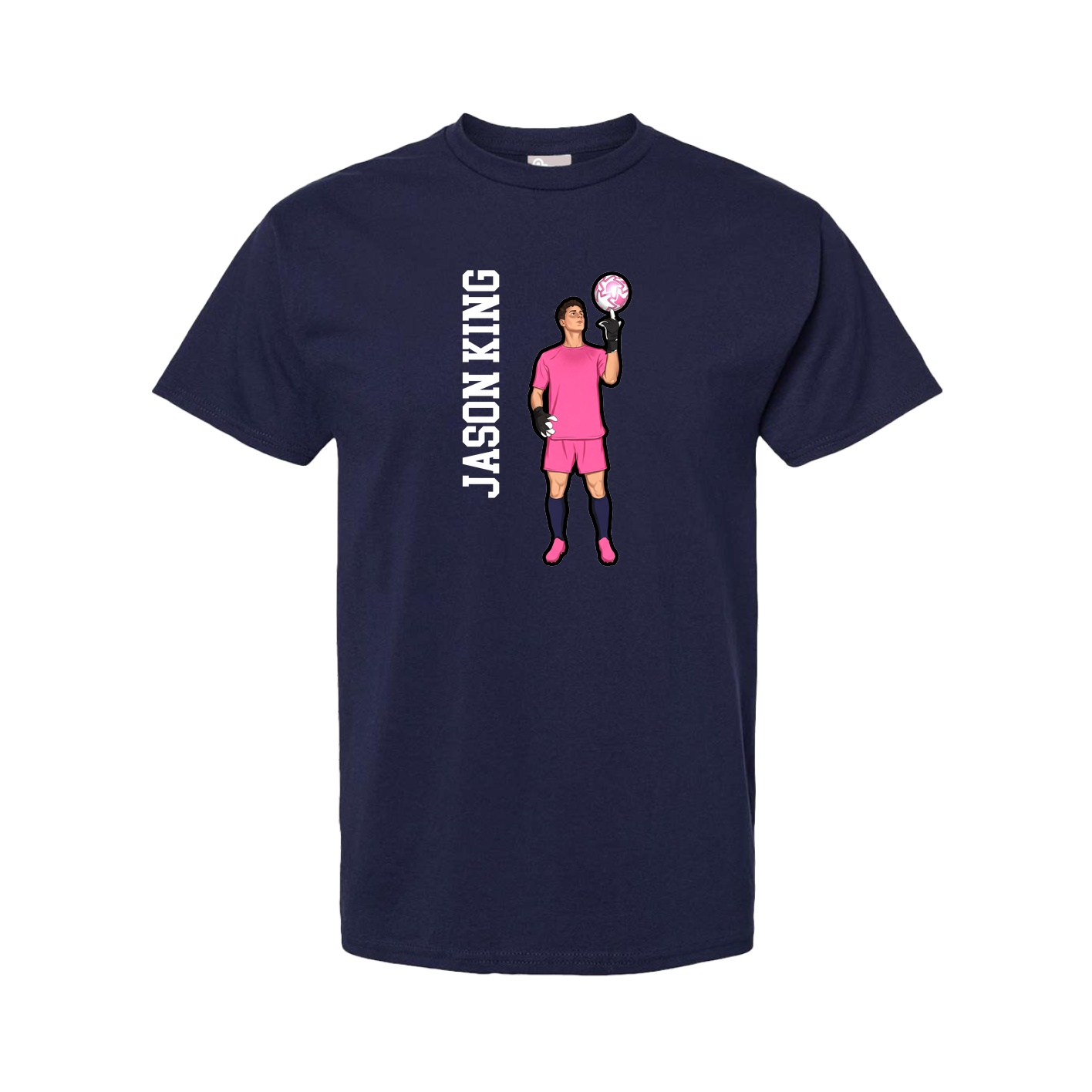 Tee — Name Vertical in Navy