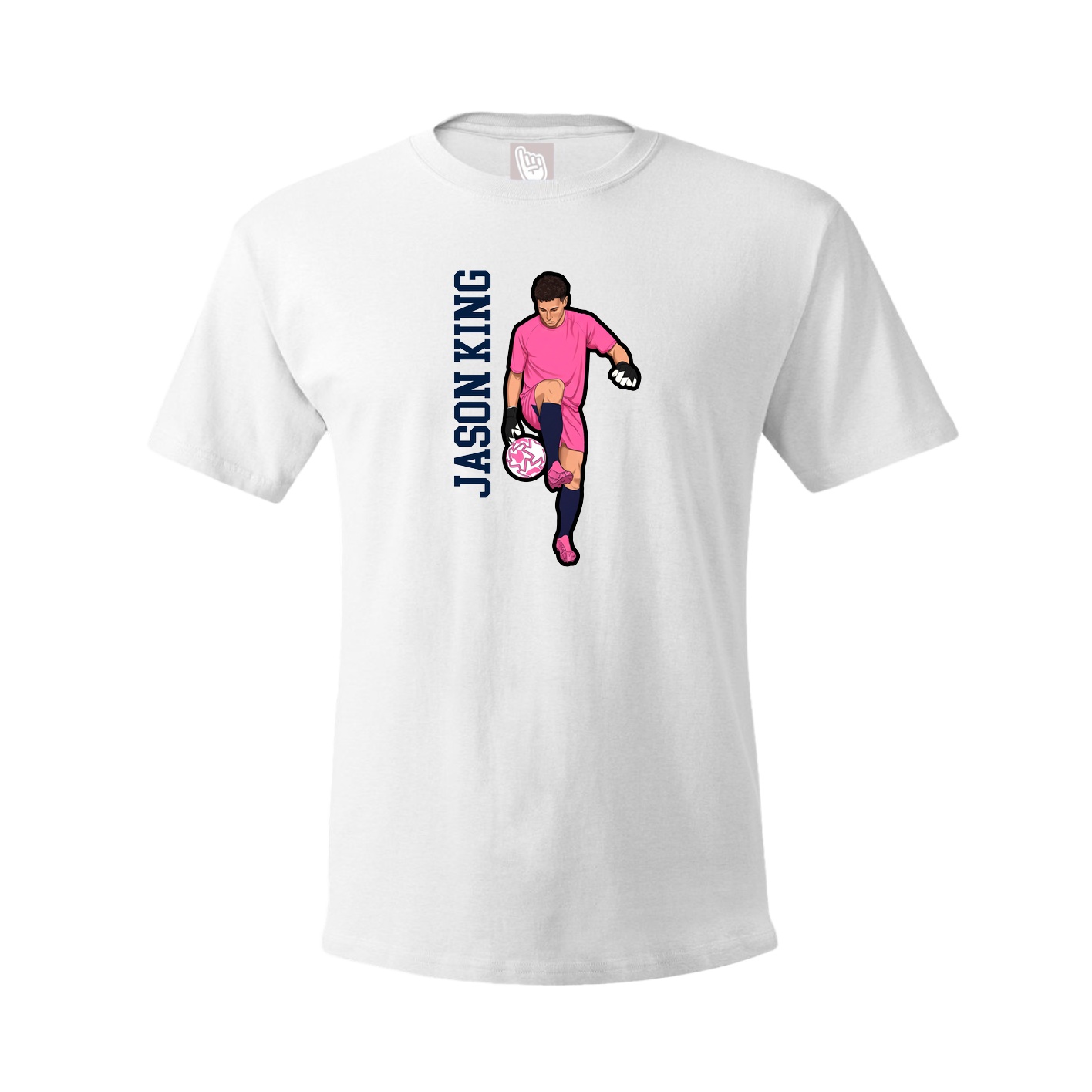 Youth Tee — Name Vertical in White