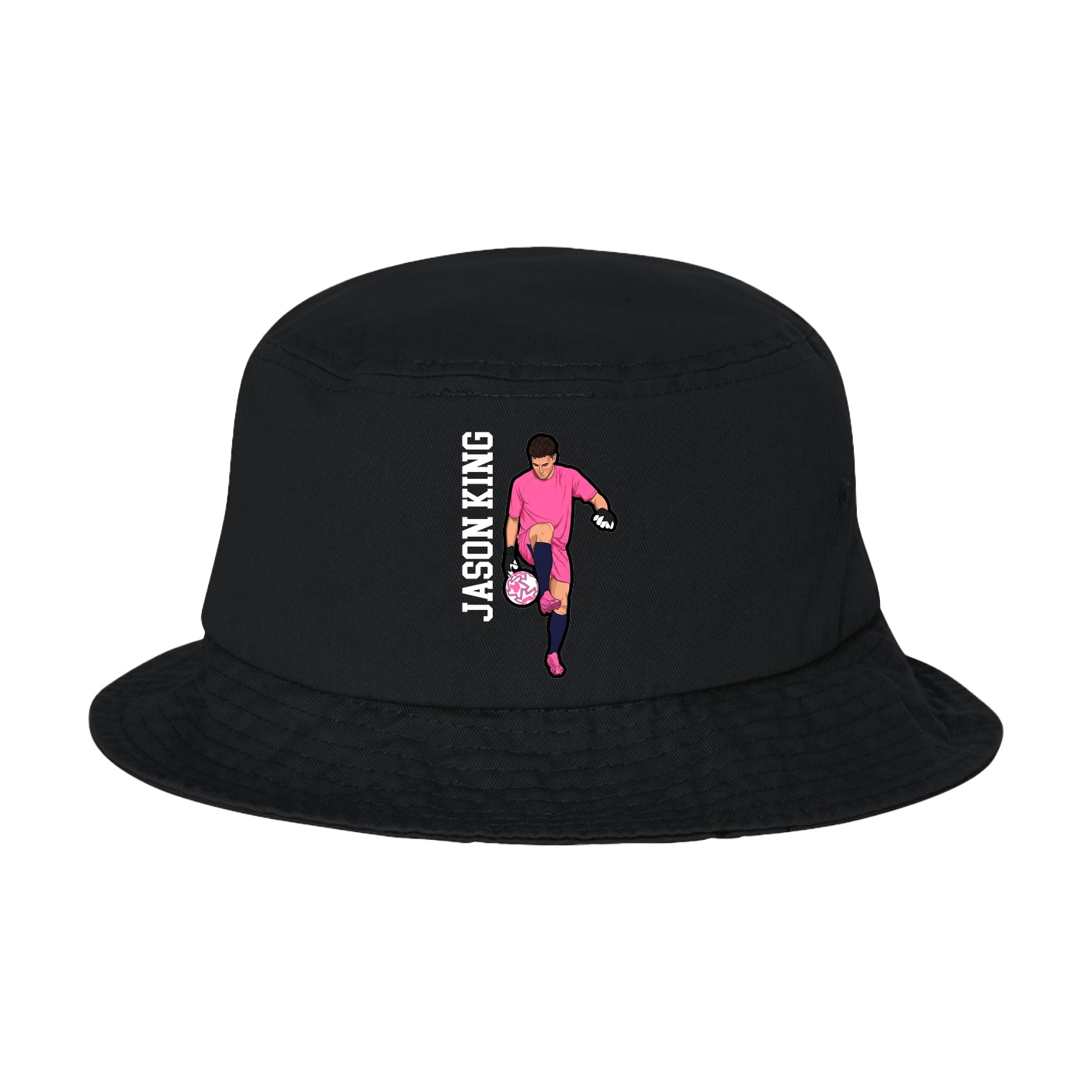 Bucket Cap — Name Vertical in Black
