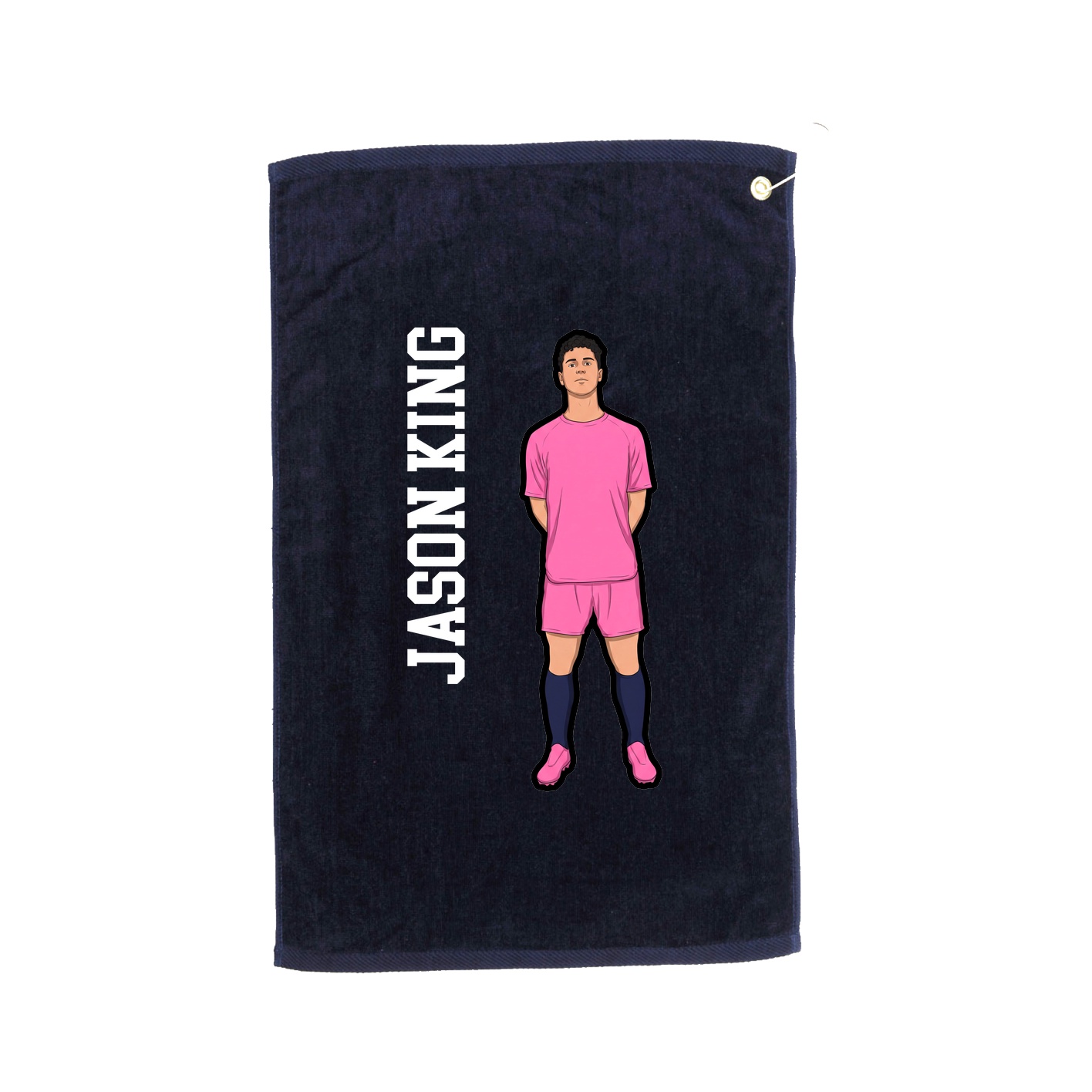 Golf Towel — Name Vertical in Navy