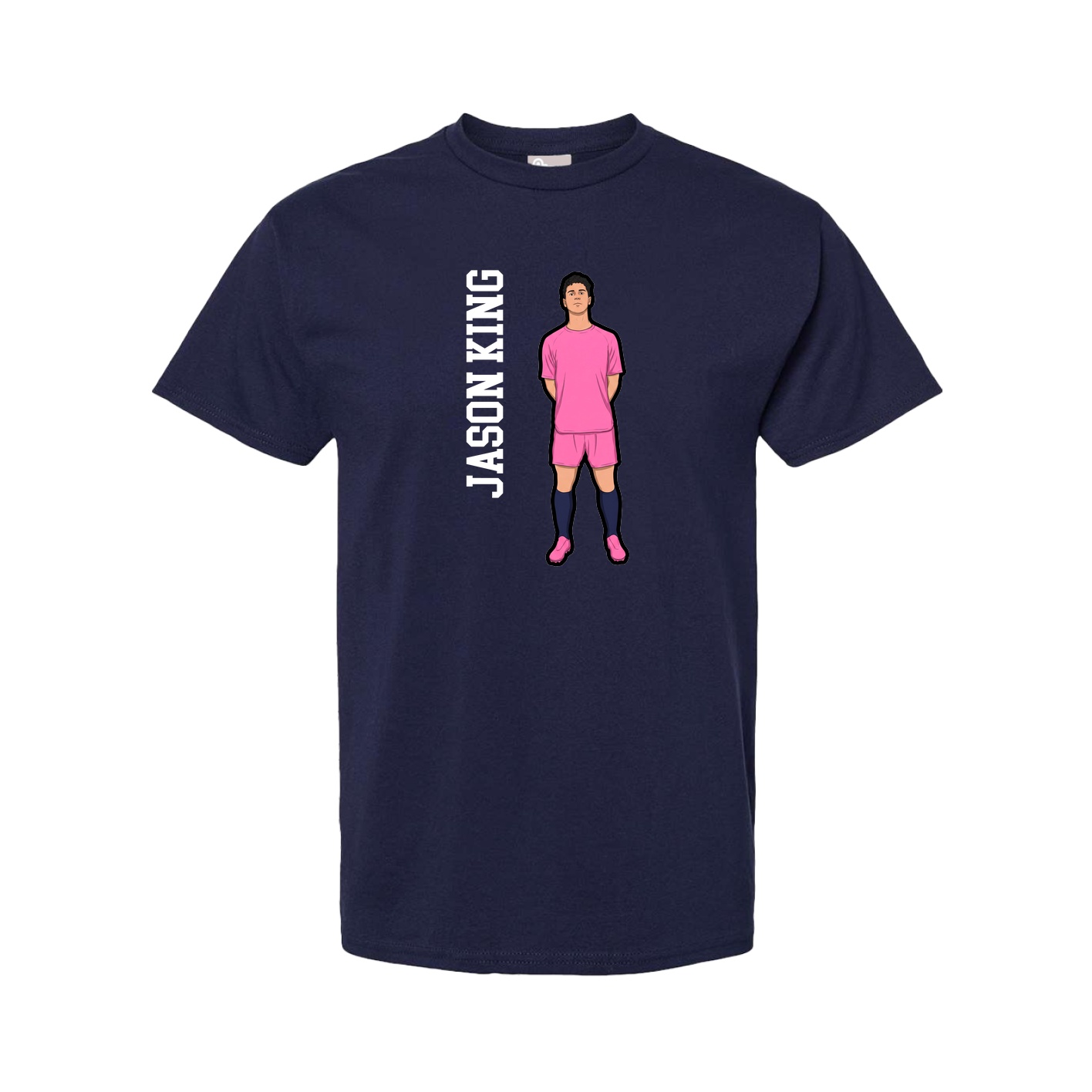 Tee — Name Vertical in Navy