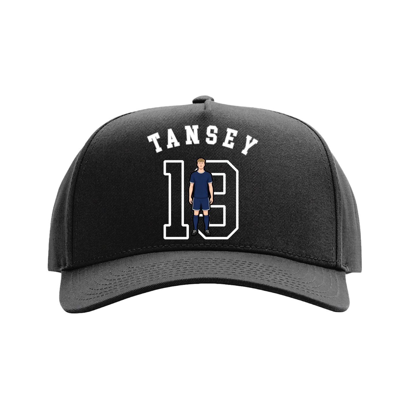 Full Fabric Five-Panel Champ Cap — Shirsey Arch in Black