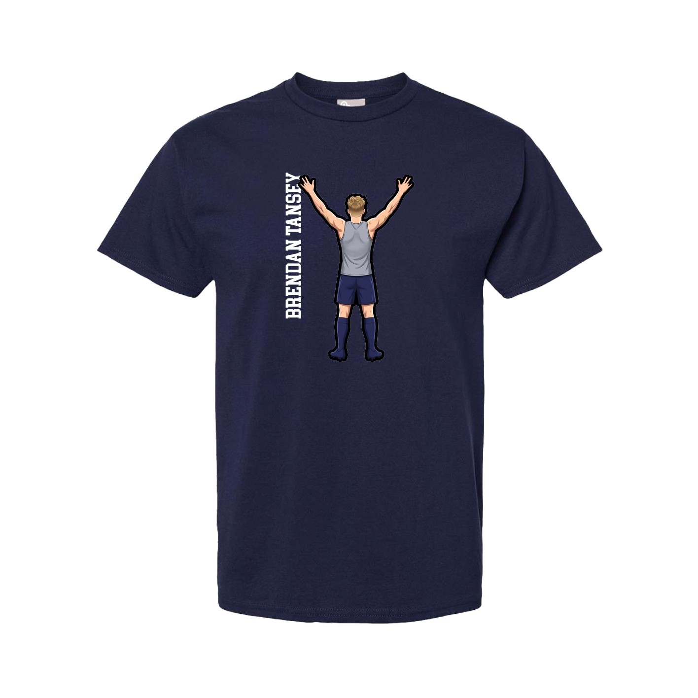 Tee — Name Vertical in Navy