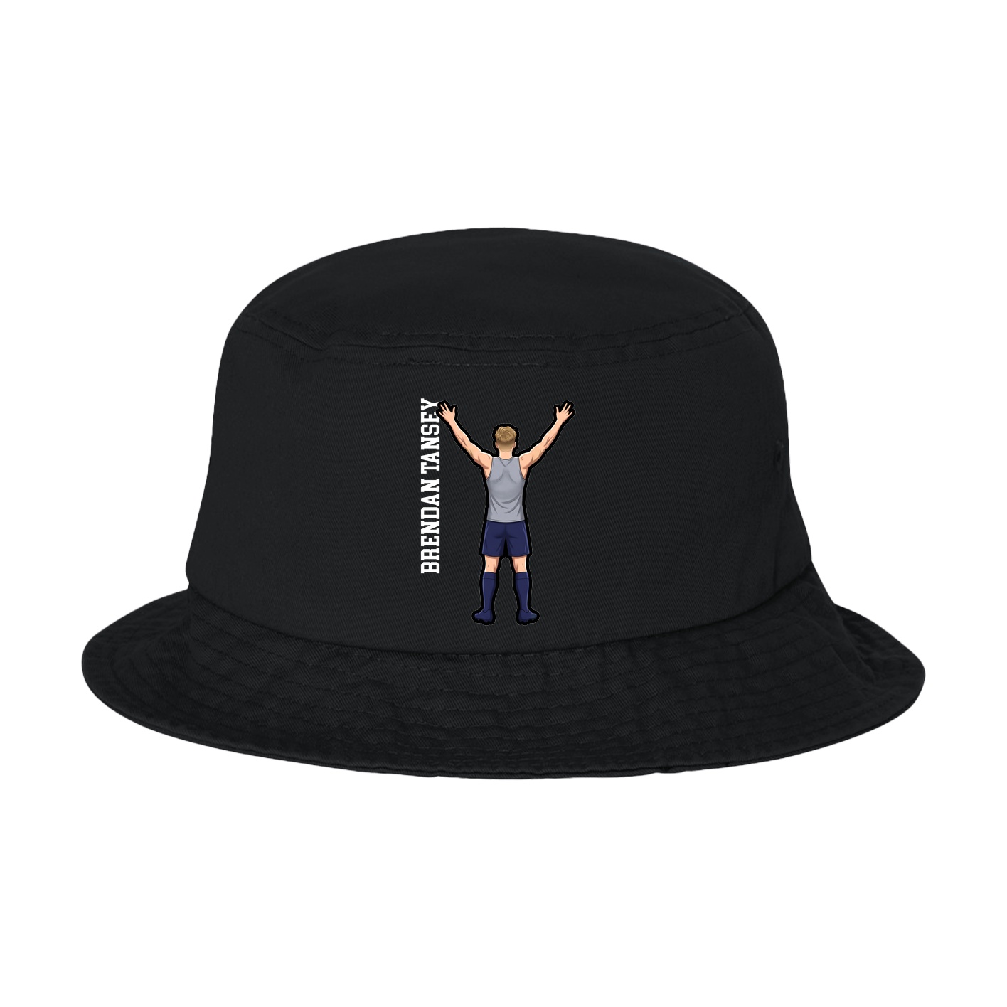 Bucket Cap — Name Vertical in Black