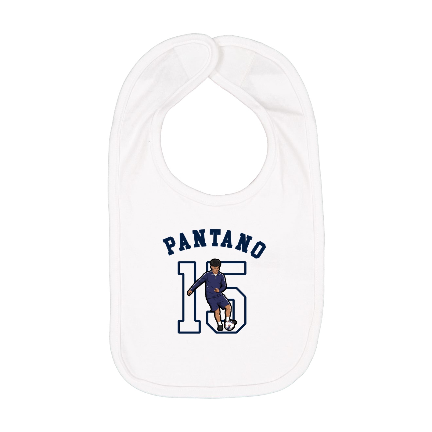 Infant Bib — Shirsey Arch in White