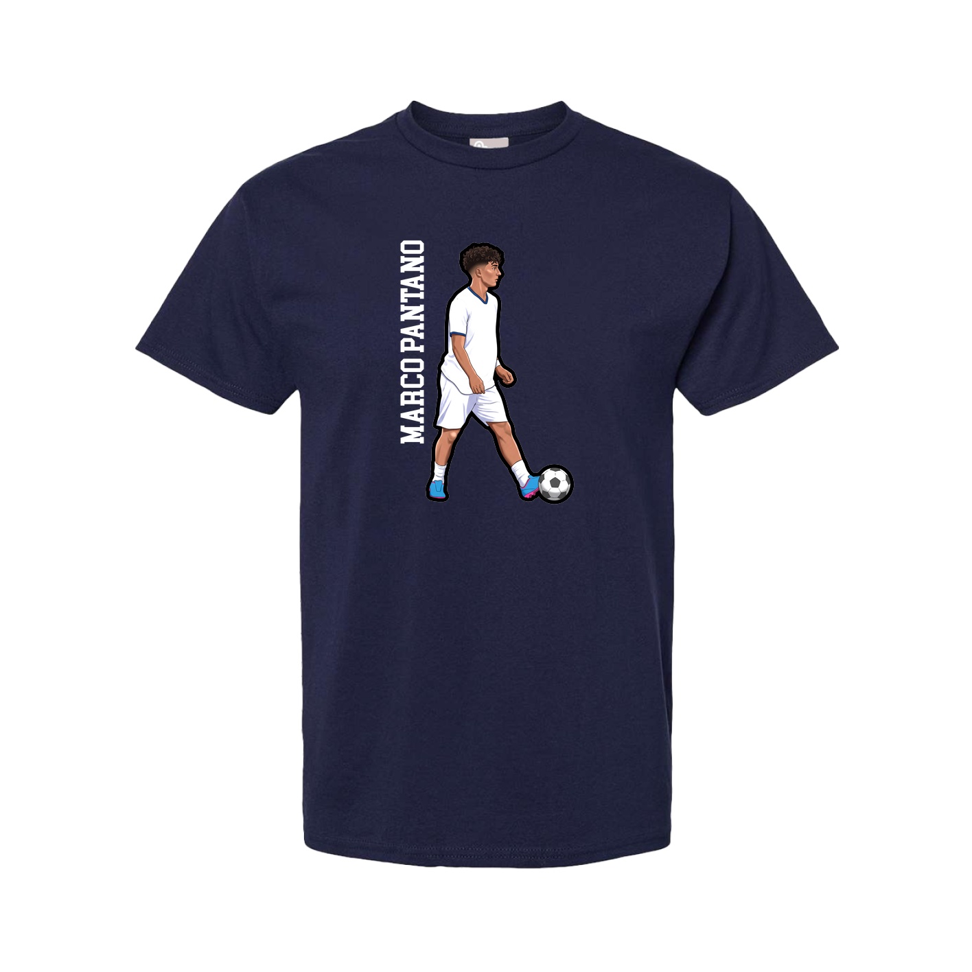 Tee — Name Vertical in Navy