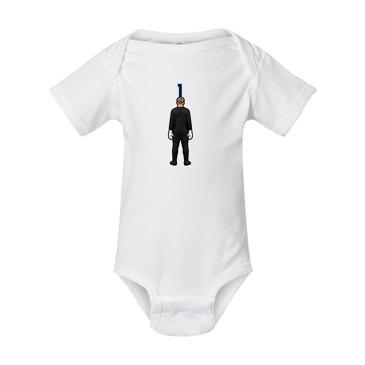 Baby Onesie — Number Top in White