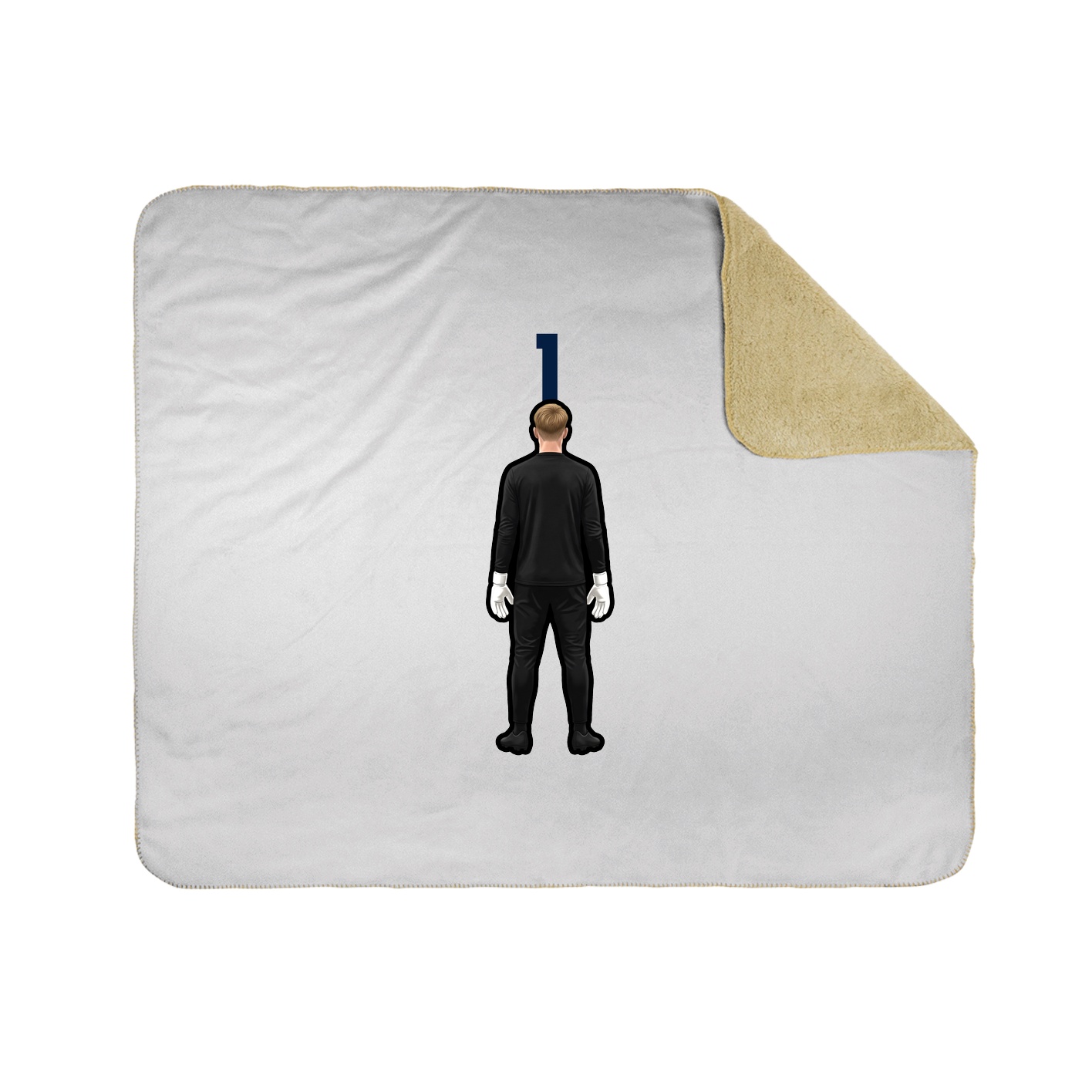 Throw Blanket — Number Top in White